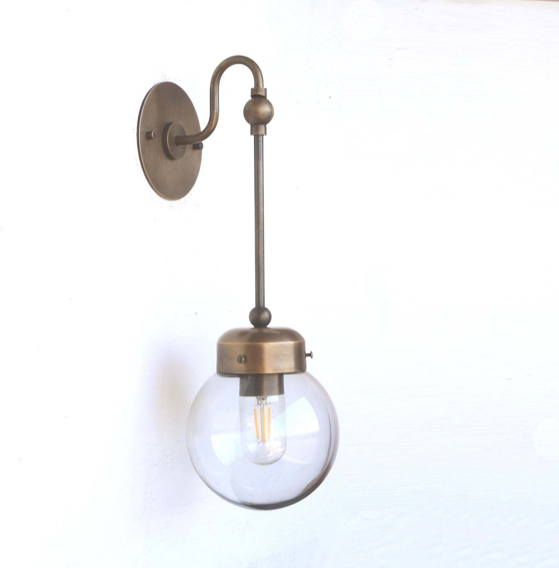 Wall Sconce  Light, Mid Century Brass Wall Sconce  light, UL Listed, No.0234