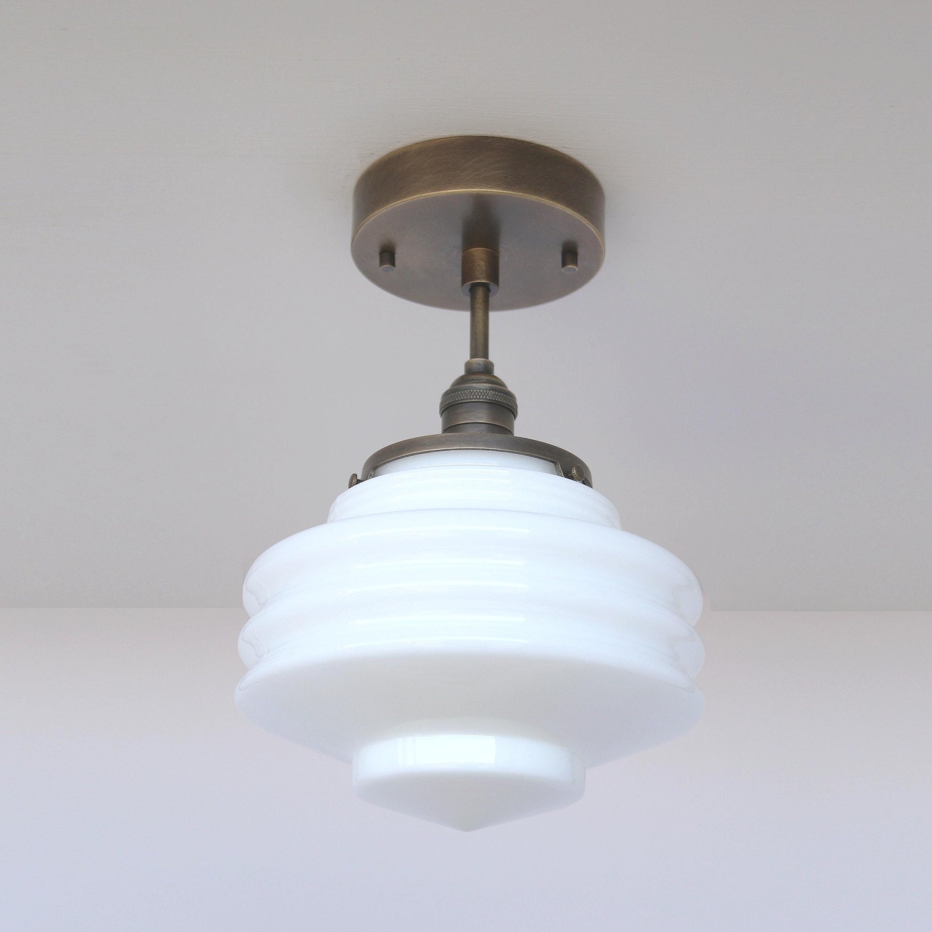 Semi-Flush Mount Ceiling Light Fixture - Mid Century Modern  Lighting Fixtures - Modern Brass Light Fixtures, UL Listed, No.0060