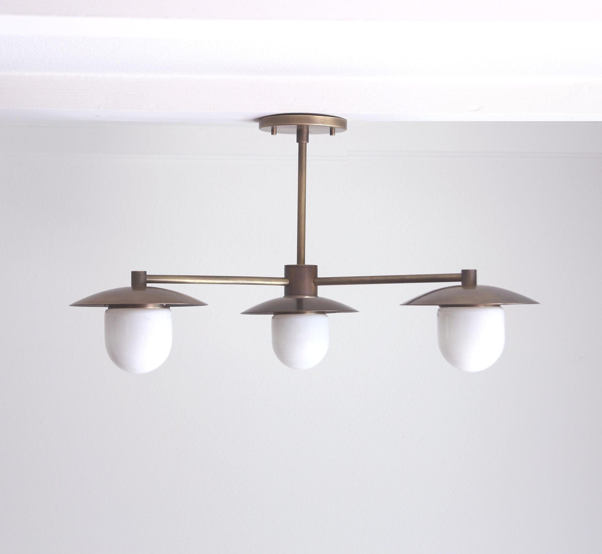 Chandelier, Brass Chandelier, Modern Brass Chandelier with 8" Shade, G9, LM2, UL Listed No.0423