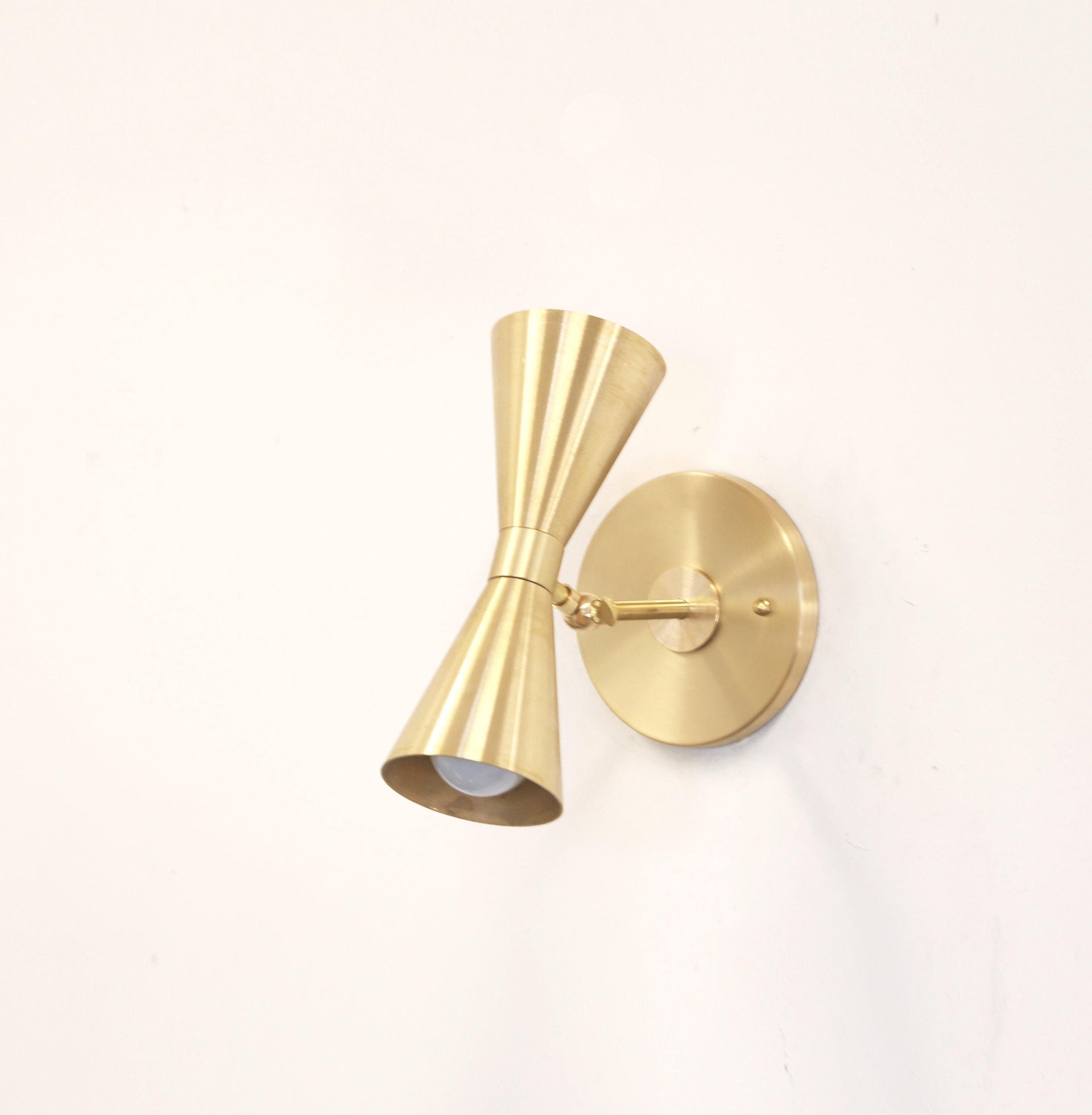 Brass Wall Sconce light, Modern brass light, Mid Century brass wall sconce light, Minimal Sconce Light, UL Listed, No.0148