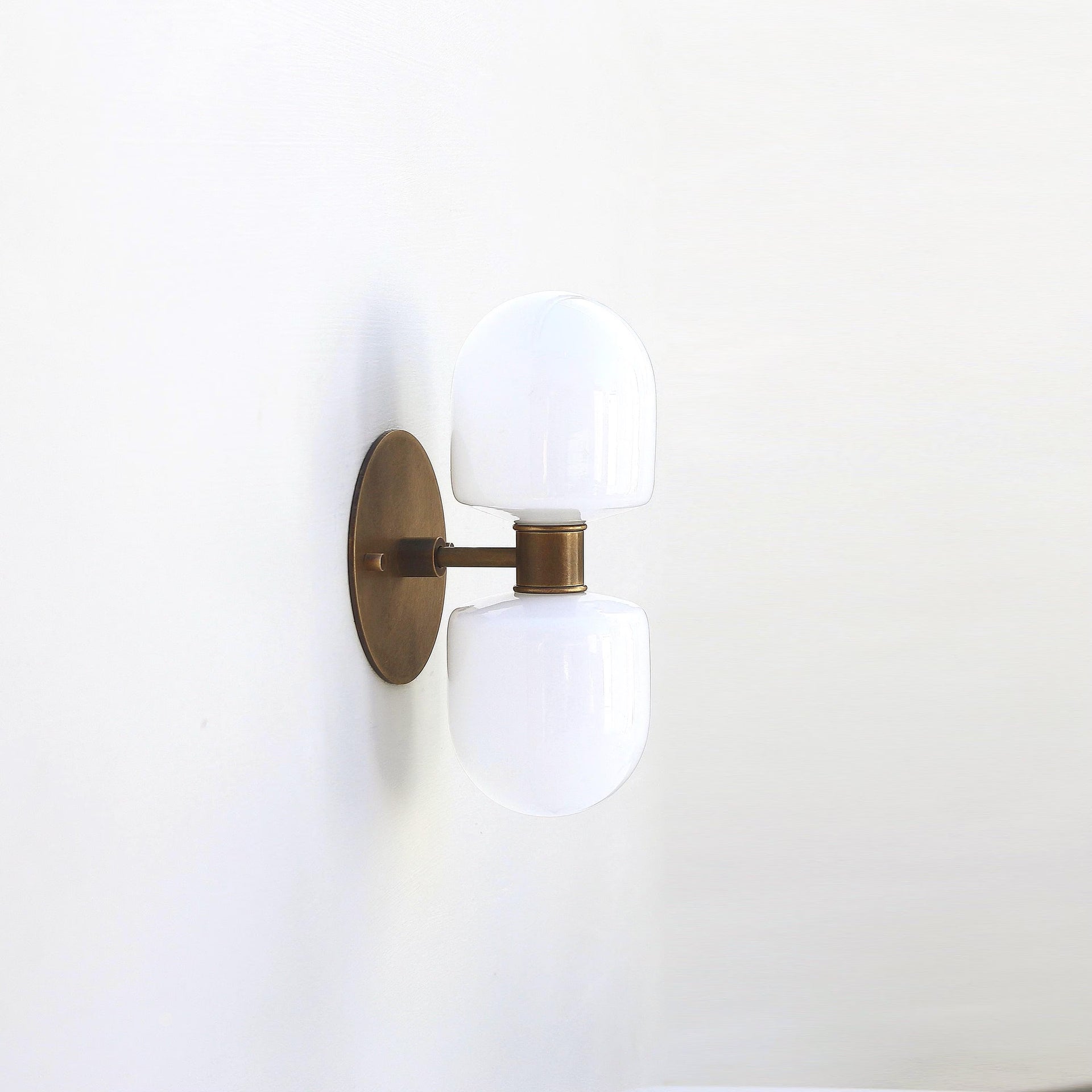 Double-shade Brass Wall Sconce light, Modern brass light, Wall sconce light, Double-shade wall sconce Light UL Listed, LM2 No.0908