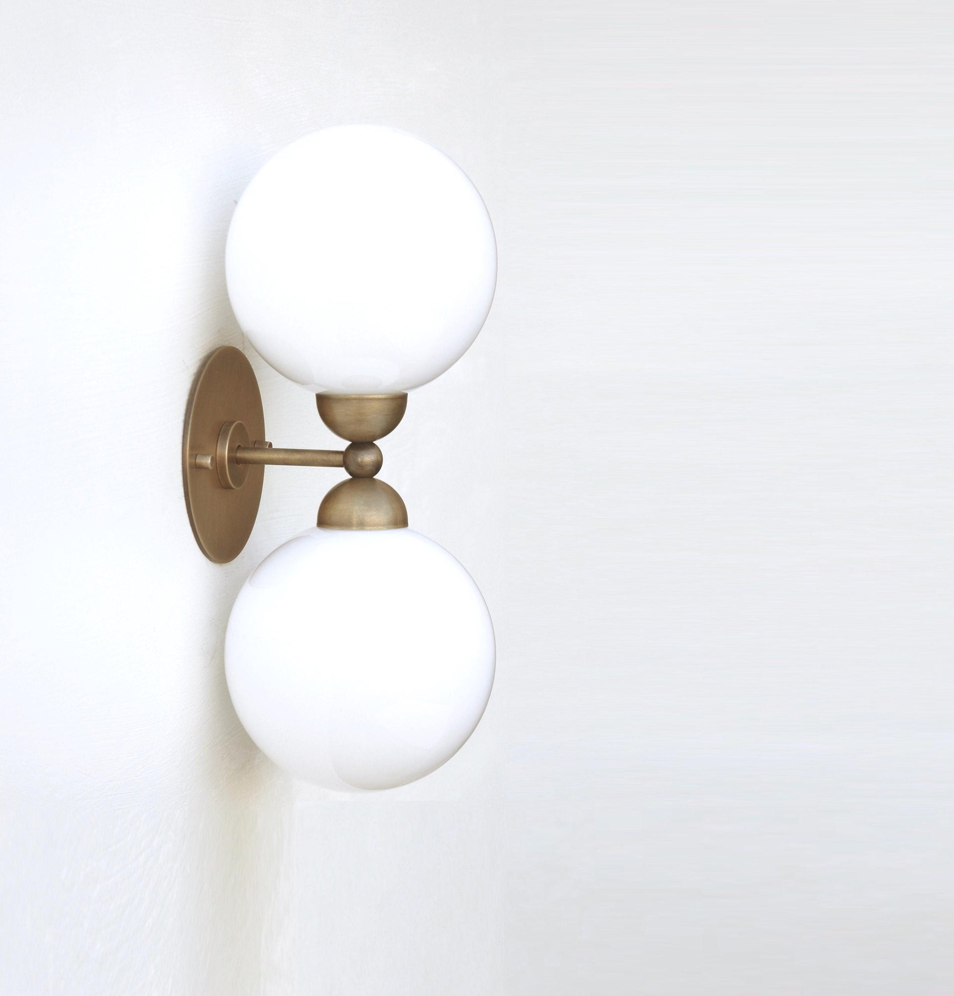 6" Double-shade Brass Wall Sconce light, Modern brass light, Wall sconce light, Double-shade wall sconce Light, 6" DPPQ UL Listed, No.0912