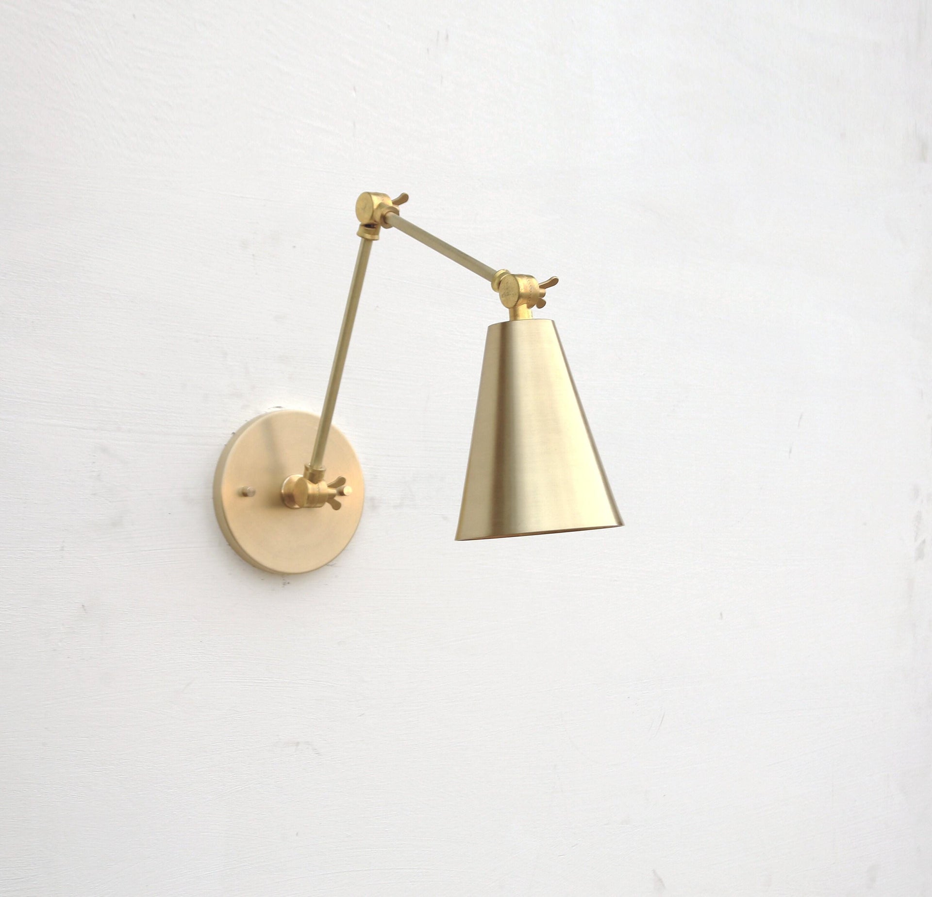 Brass Adjustable Wall Sconce light, Solid Brass Swivel Wall Sconce light, UL Listed No.0135