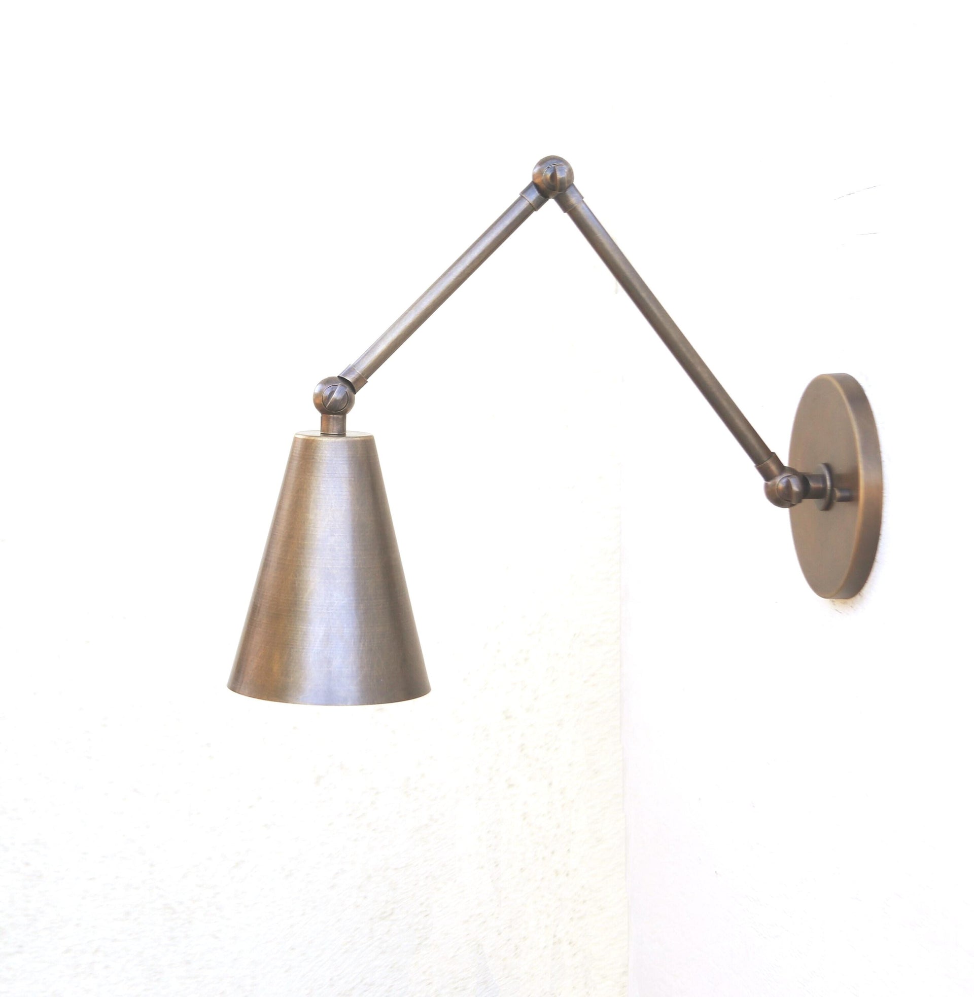 Brass Adjustable Wall Sconce light, Solid Brass Swivel Wall Sconce light, UL Listed No.0135