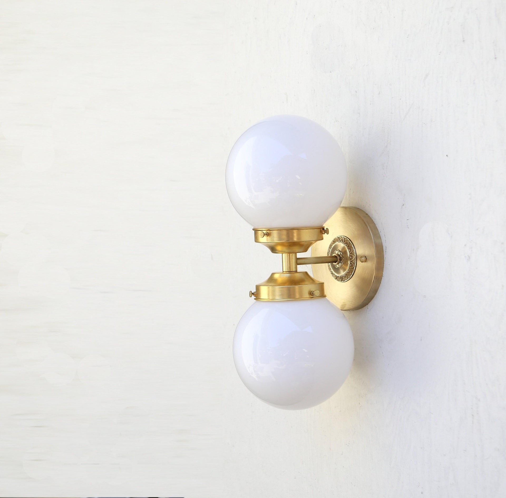 Bathroom Vanity, Vanity Fixture, Mid Century Brass Wall Sconce  light, UL Listed No.0132