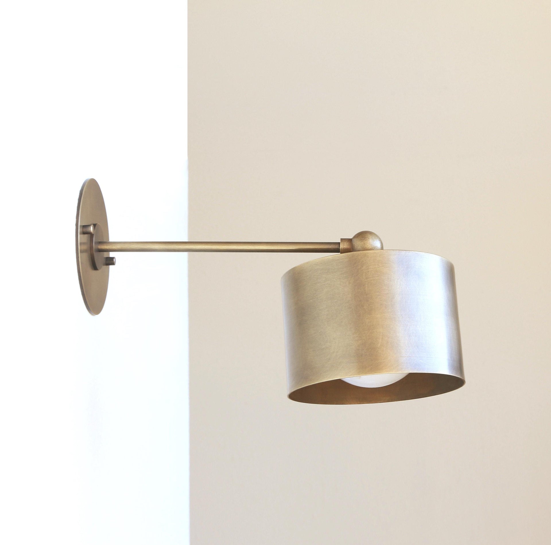 Brass Wall Sconce  light with, Modern brass light,  Mid Century brass wall sconce light, UL Listed, No.0355