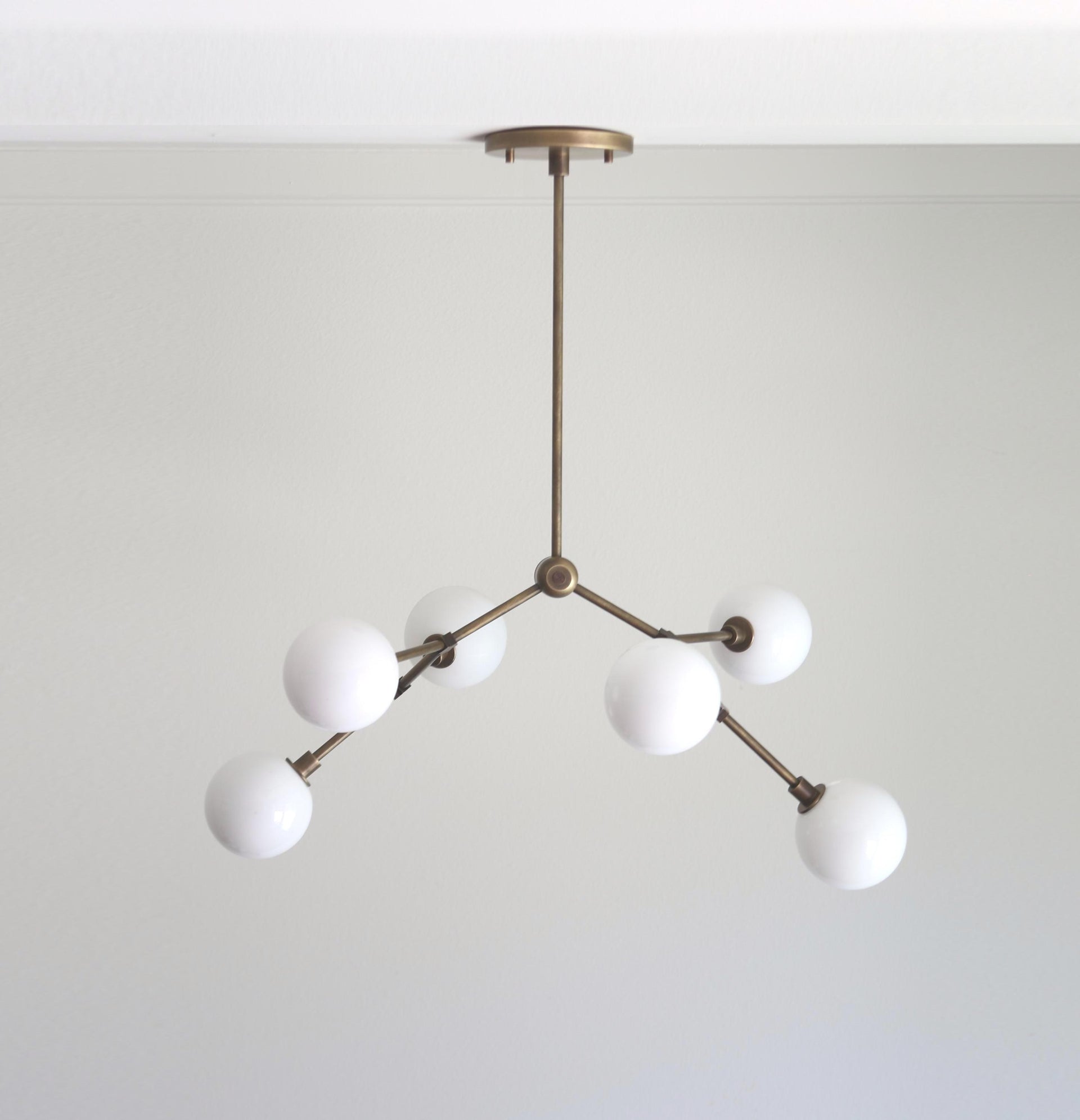 Modern Brass Sputnik Chandelier, Mid-century Modern Sputnik, UL Listed PPQ4 No.0391