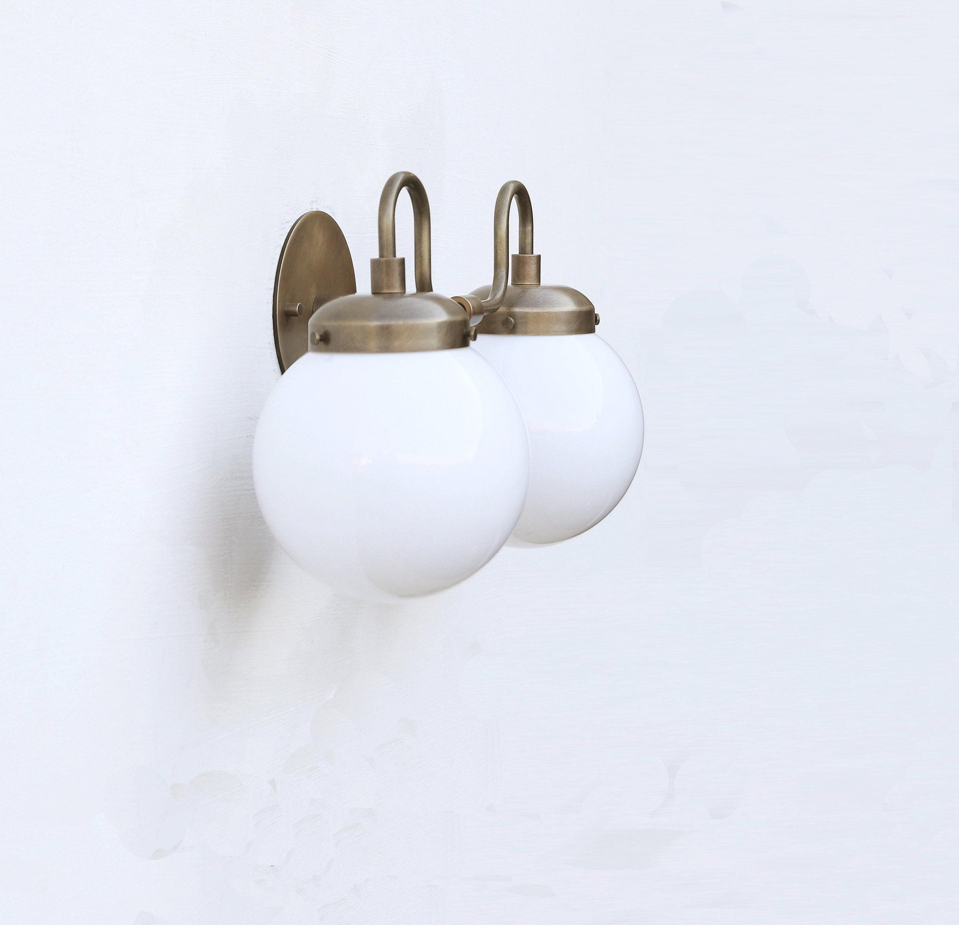 Bathroom Vanity, Vanity Fixture, Mid Century Brass Wall Sconce light, UL Listed No.0426