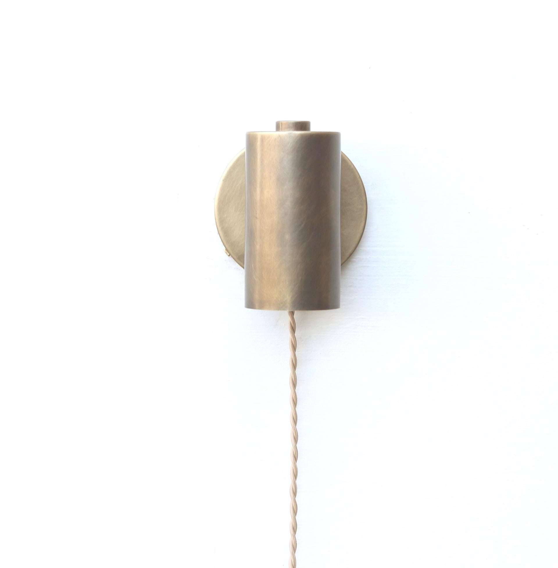 Brass Wall Sconce light, Plug in wall sconce, Modern brass light, Minimal Sconce Light No.0461