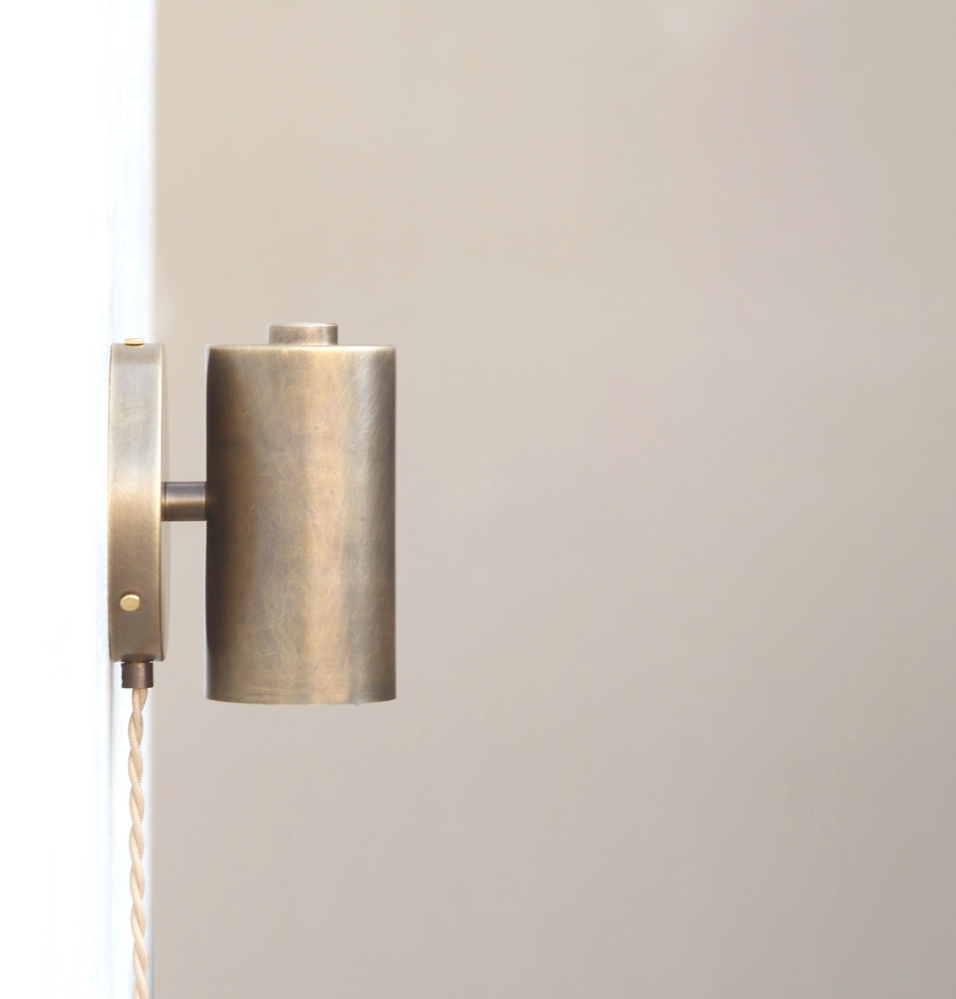 Brass Wall Sconce light, Plug in wall sconce, Modern brass light, Minimal Sconce Light No.0461