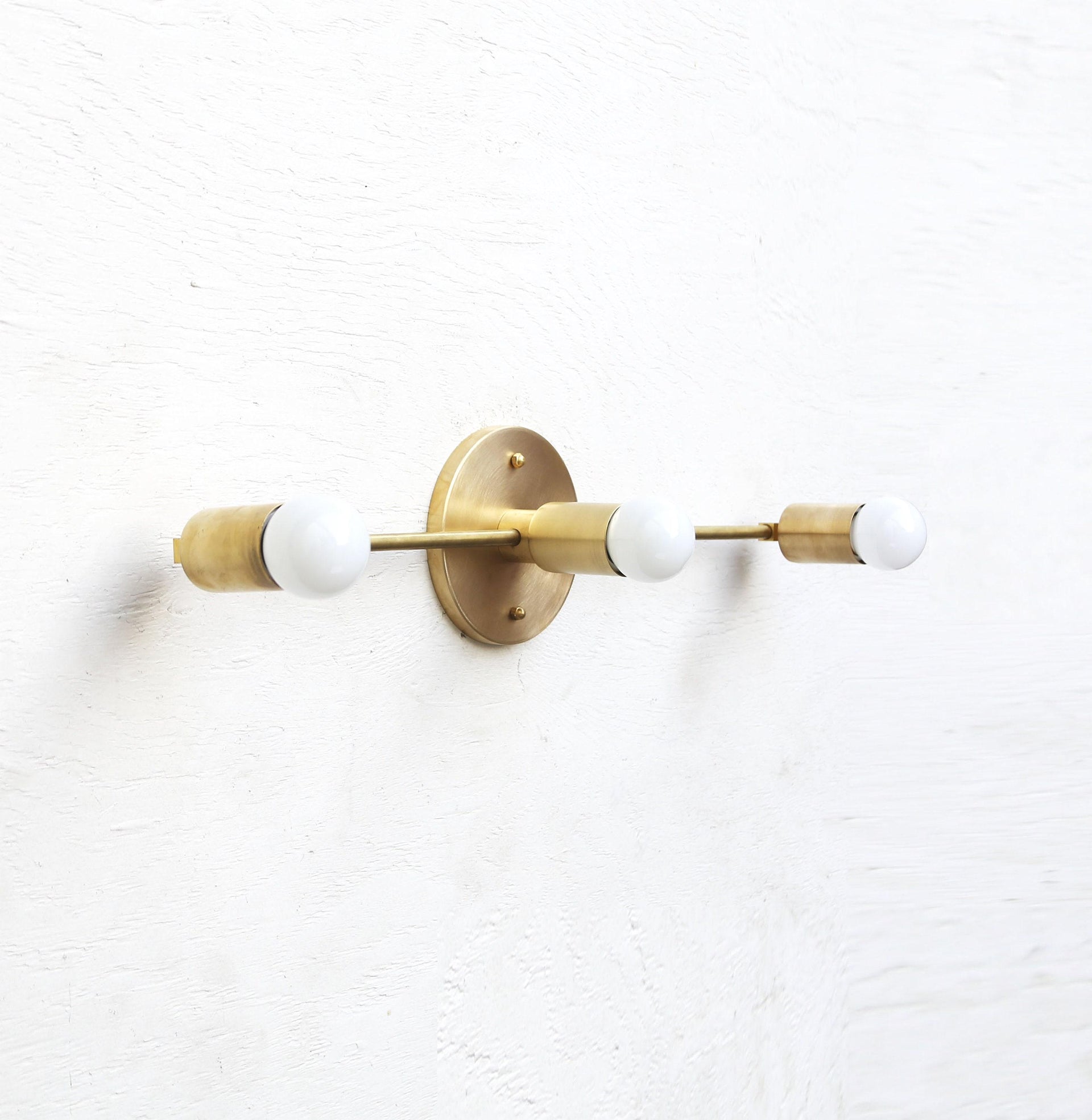 Bathroom Vanity, Vanity Fixture, Mid Century Brass Wall Sconce  light, UL Listed No.0086