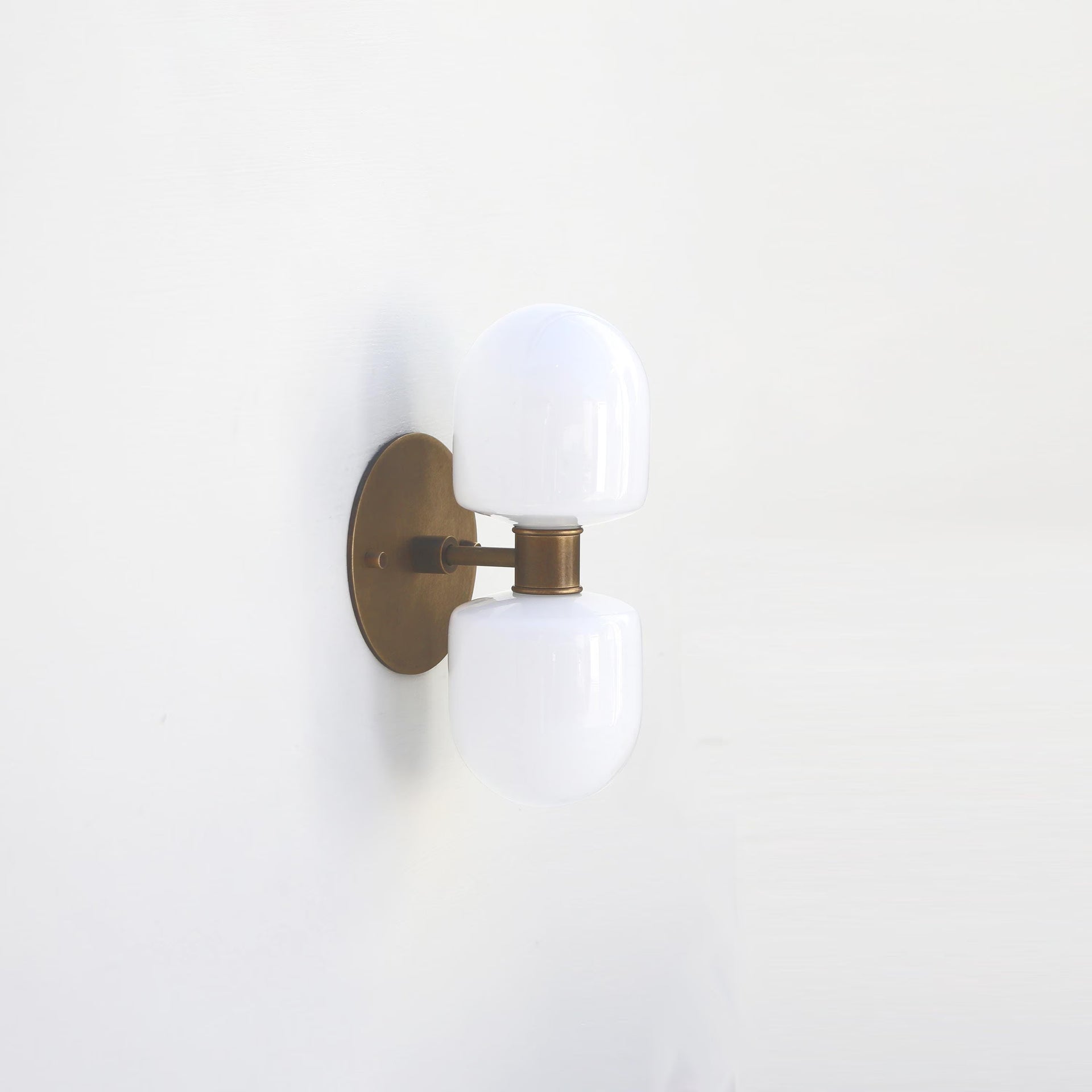Double-shade Brass Wall Sconce light, Modern brass light, Wall sconce light, Double-shade wall sconce Light UL Listed, LM2 No.0908