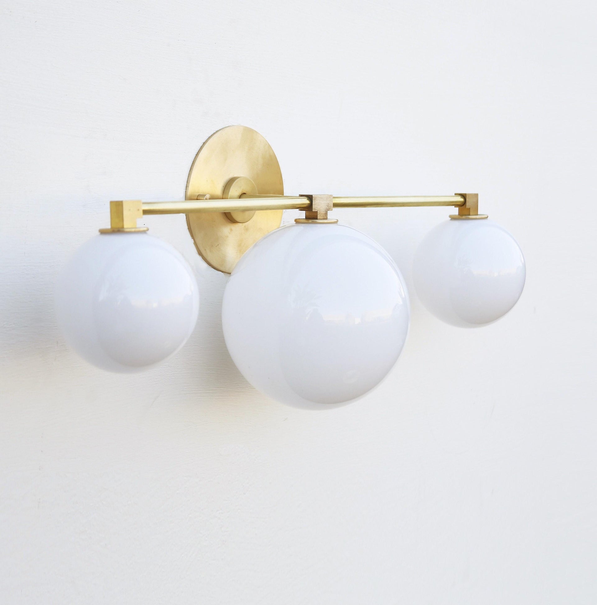 Bathroom Vanity, Vanity Fixture, Mid Century Brass Wall Sconce  light, UL Listed, No.0246