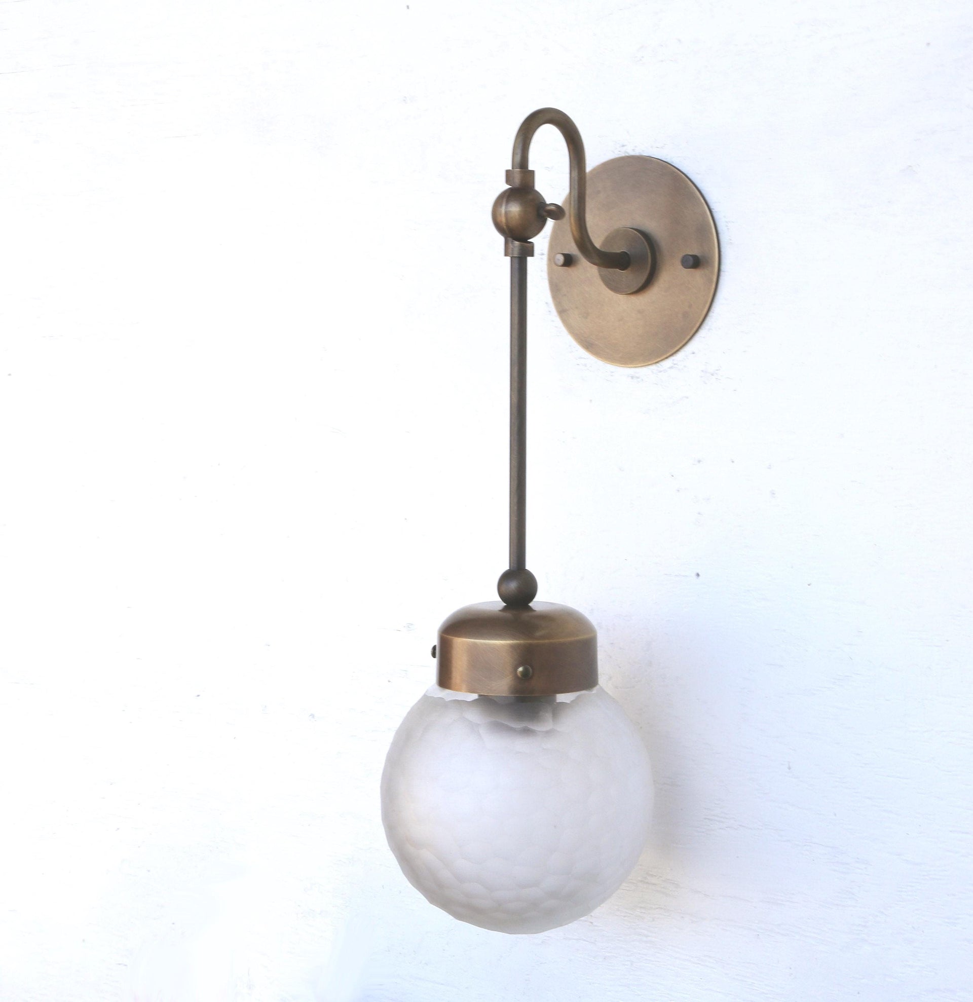 Wall Sconce Light, Mid Century Brass Wall Sconce light, UL Listed No.0085