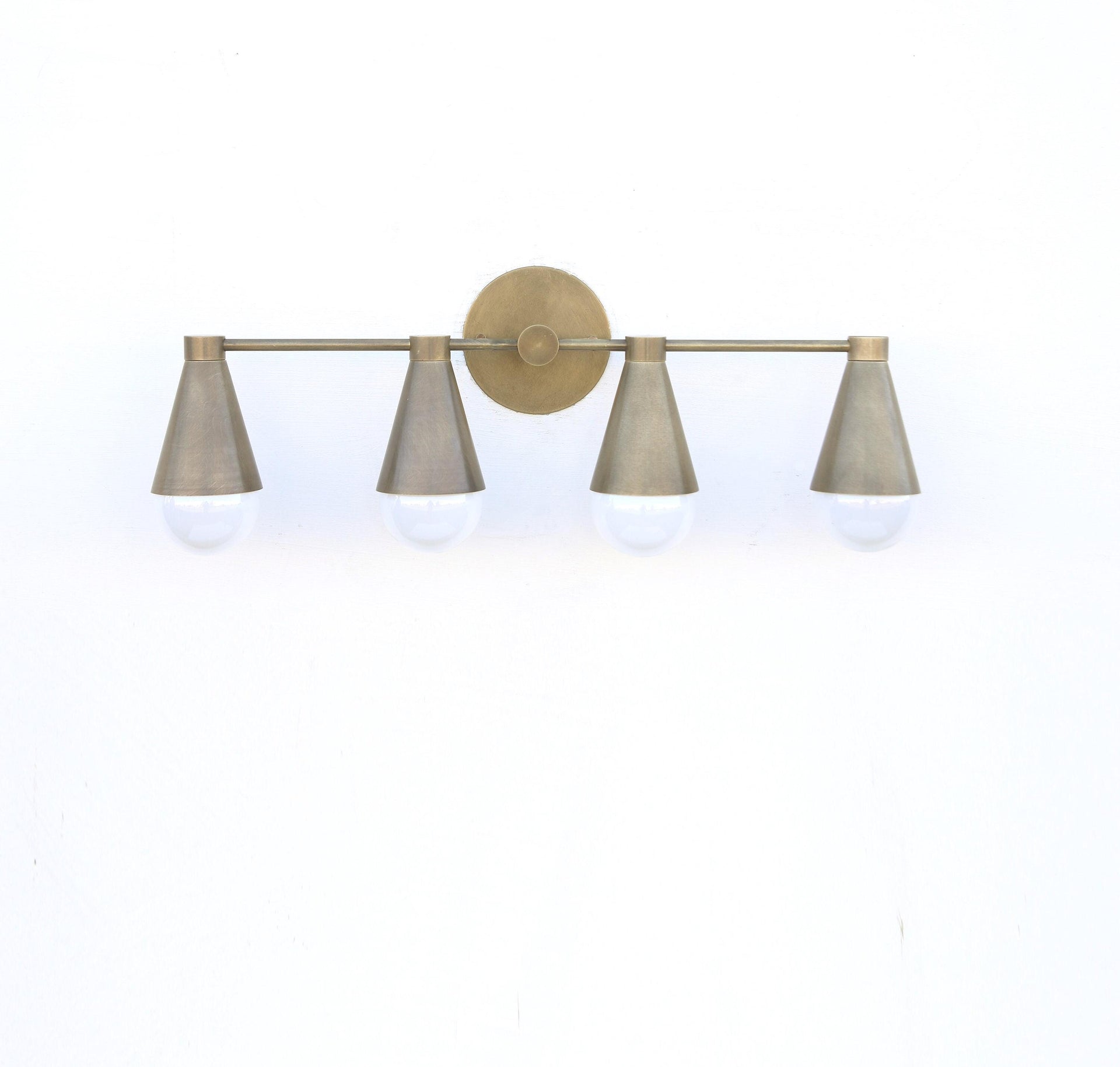 Brass Wall Sconce light, Modern brass light, Un-lacquered brass wall sconce light, Minimal Sconce Light No.0131