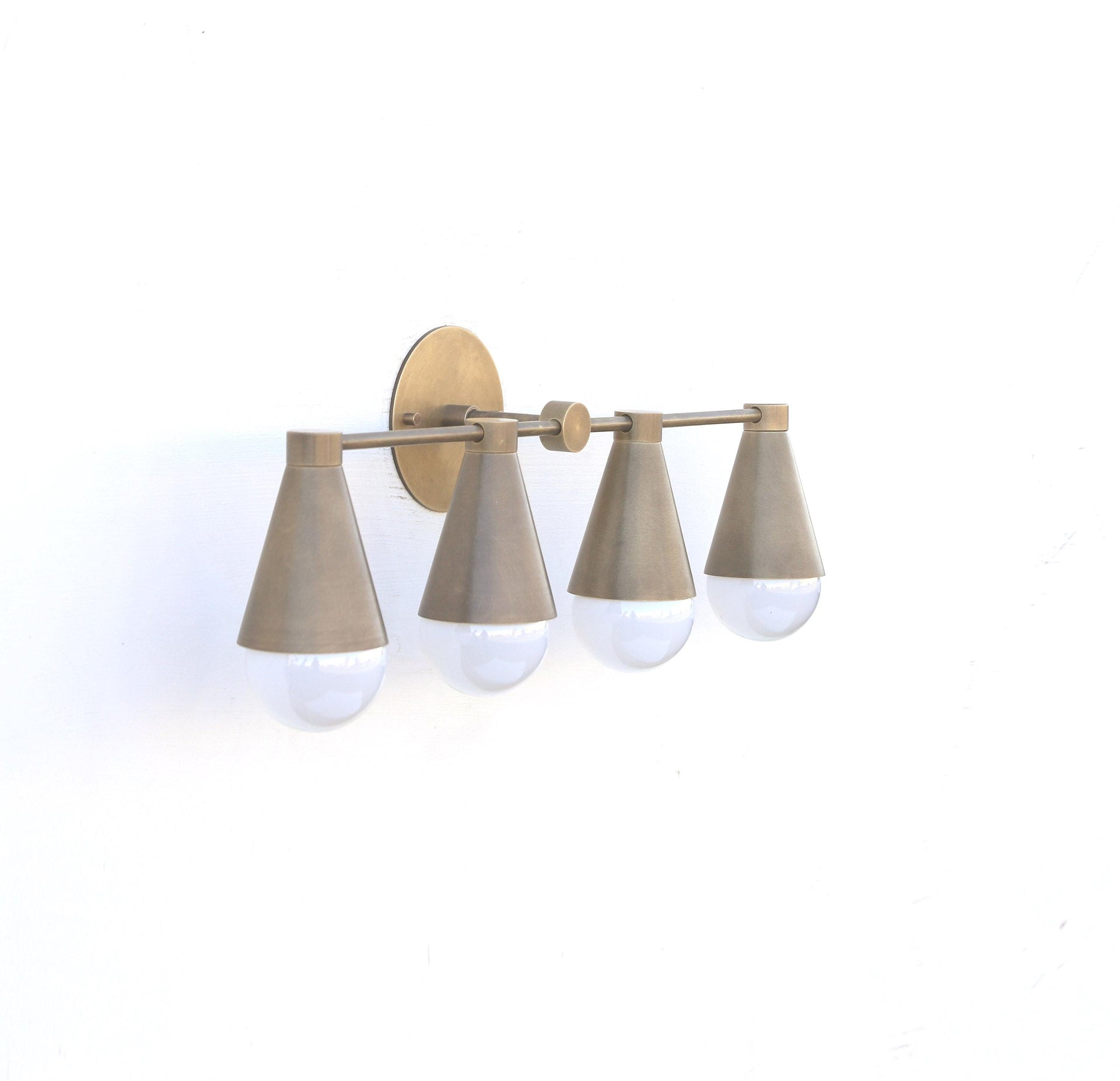 Brass Wall Sconce light, Modern brass light, Un-lacquered brass wall sconce light, Minimal Sconce Light No.0131