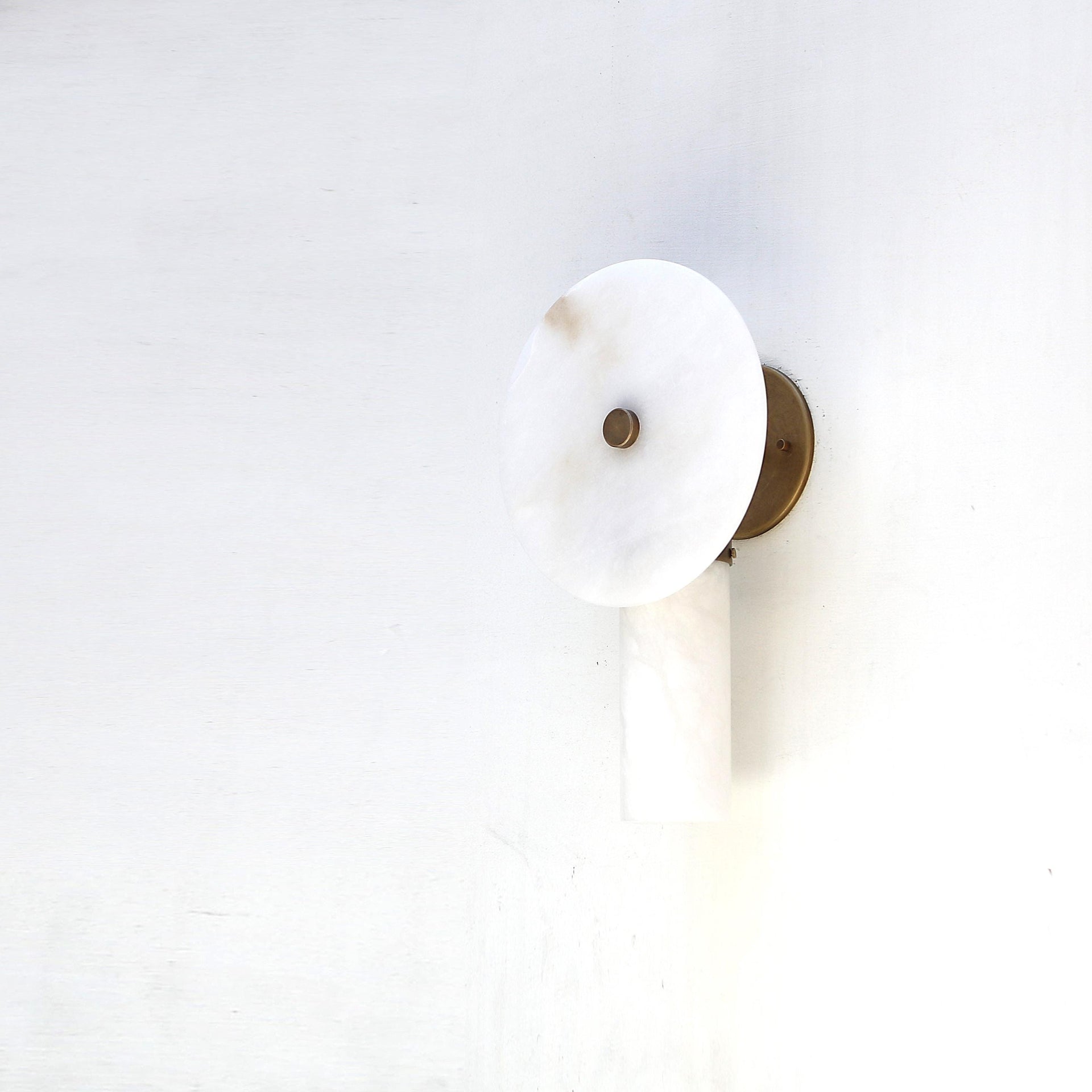 Brass Wall Sconce light - Vanity light - Brass Wall Sconce Light - Brass Wall Sconce with Alabaster Shade, UL listed No.0186