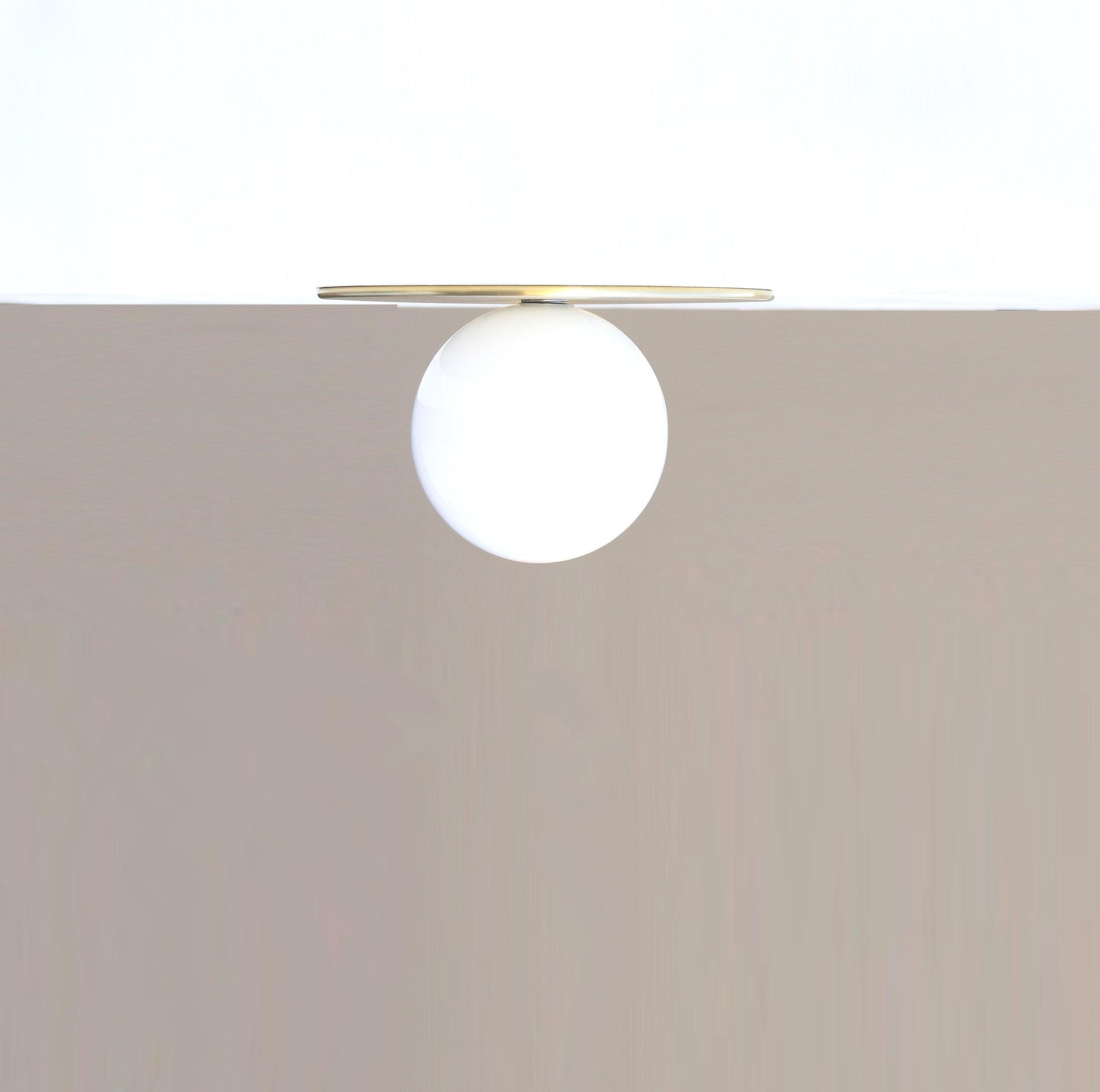 Flush mount Ceiling Light, Ceiling Light with white glass shade No.0165