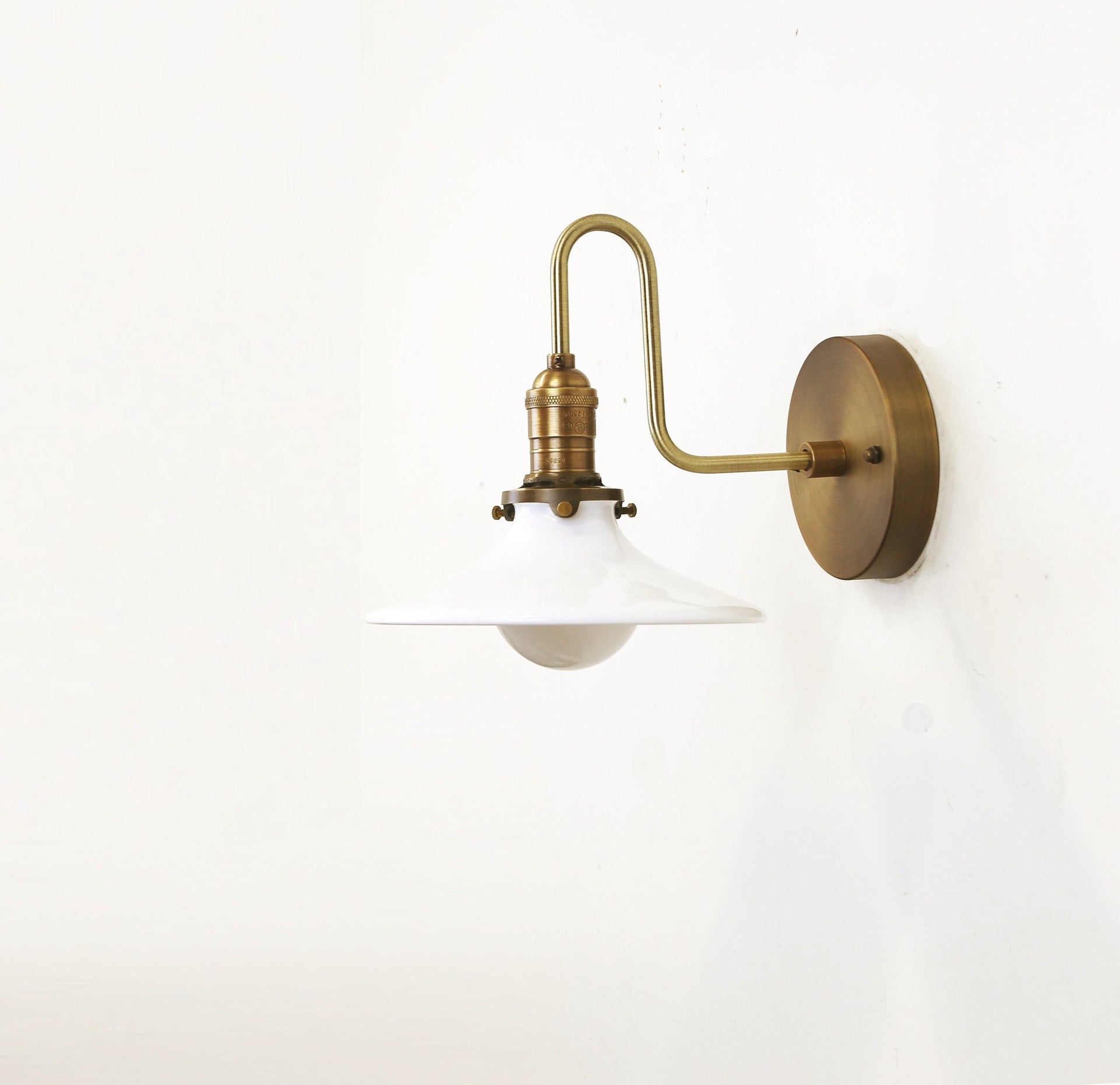 Wall Sconce  light, Modern brass light,  Mid Century brass wall sconce light, Industrial Wall Sconce, UL Listed, No.0297