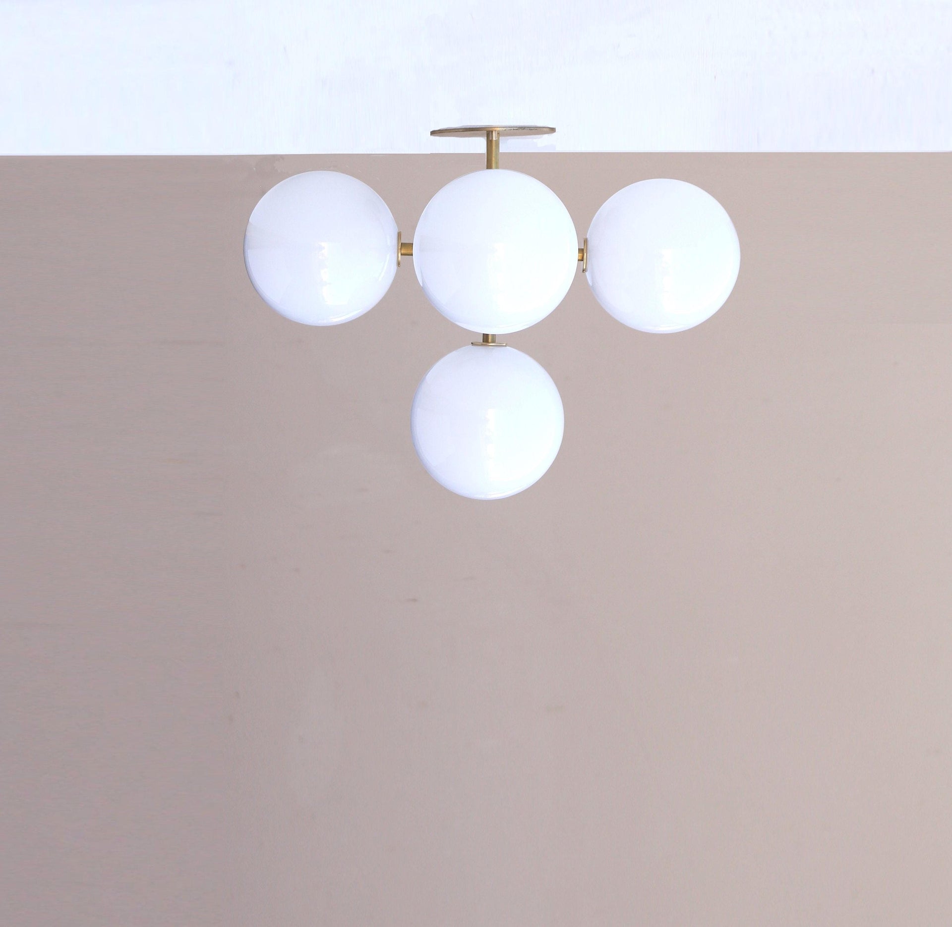 6" Modern Brass Sputnik Chandelier,  Modern Sputnik 5-arm Brass Ceiling Light, UL Listed. No.0376