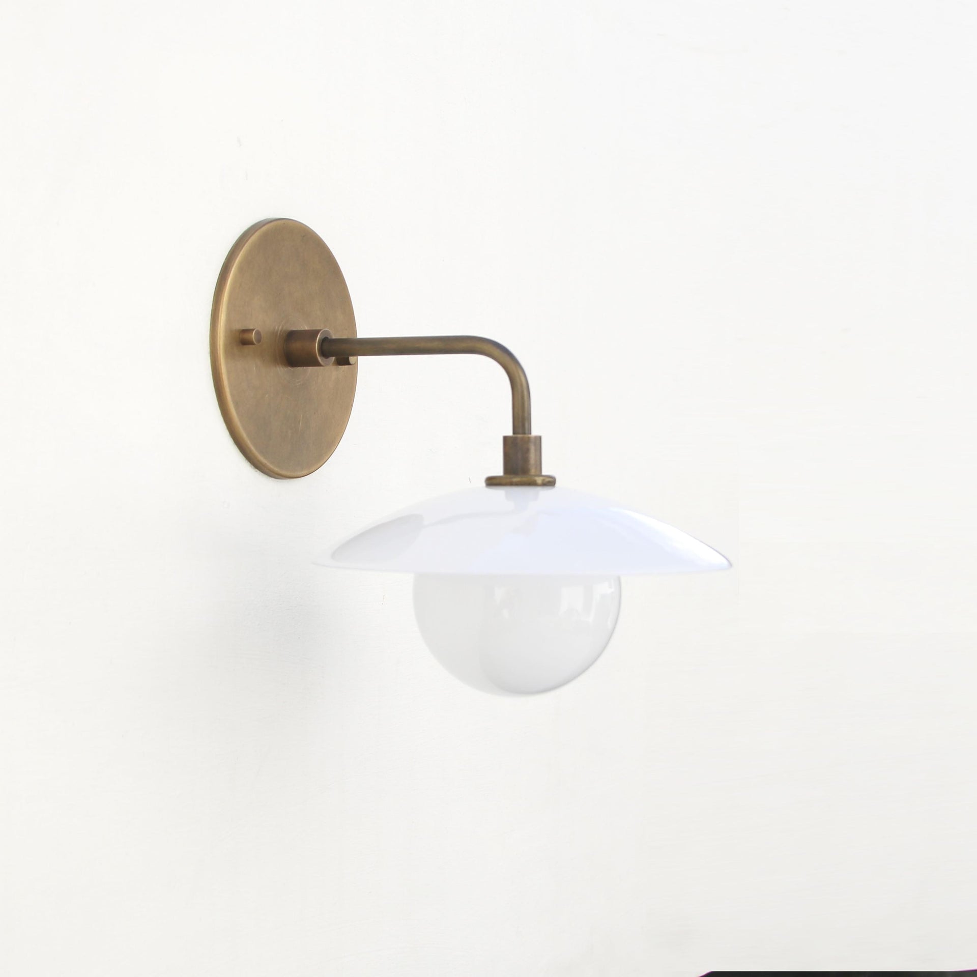 Brass Wall Sconce - Brass light with brass shade - Minimal Sconce Light, PPQ-4, UL Listed No.0199