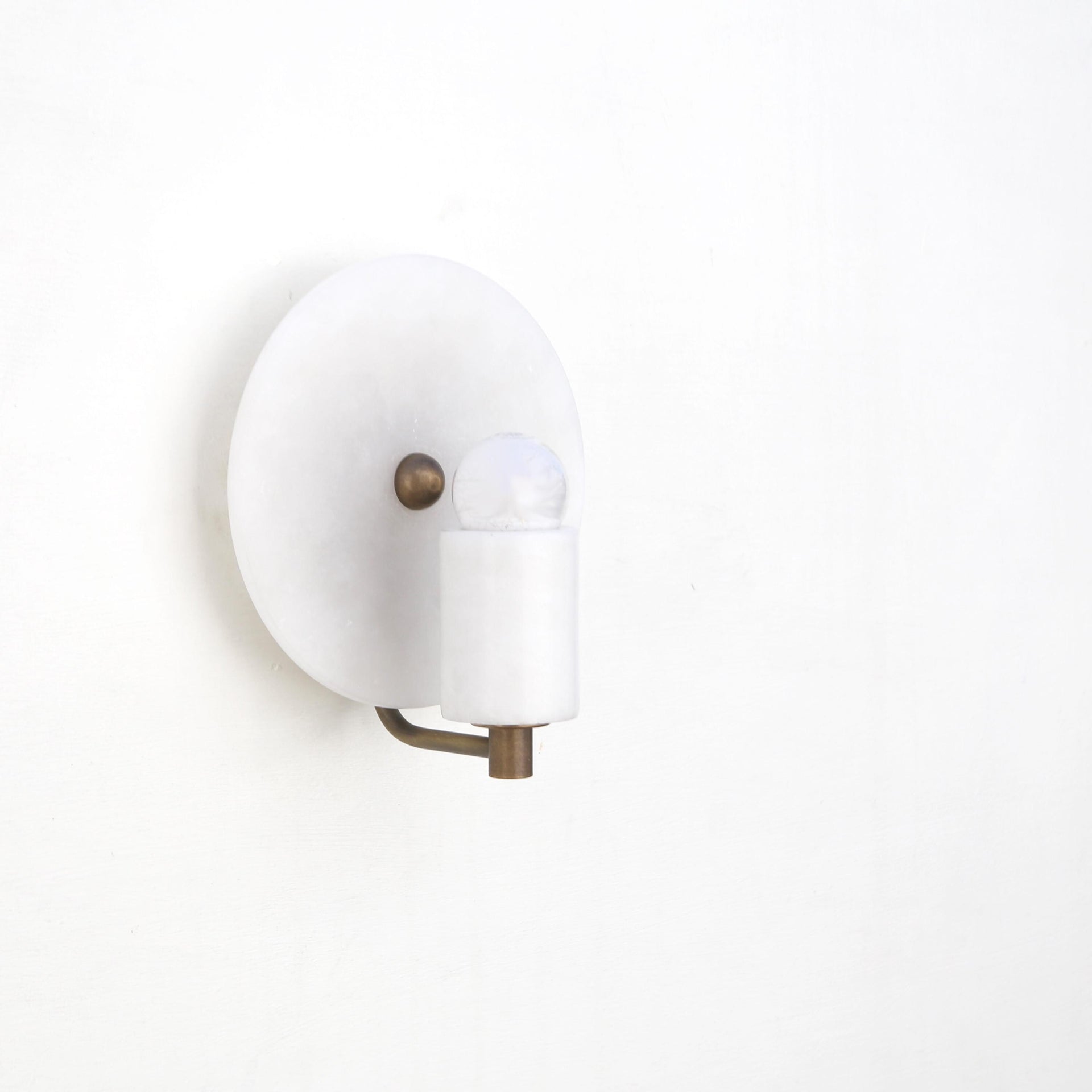Brass Wall Sconce light - Wall Sconce Light - Brass Wall Sconce with Alabaster Shade, UL listed No.0211