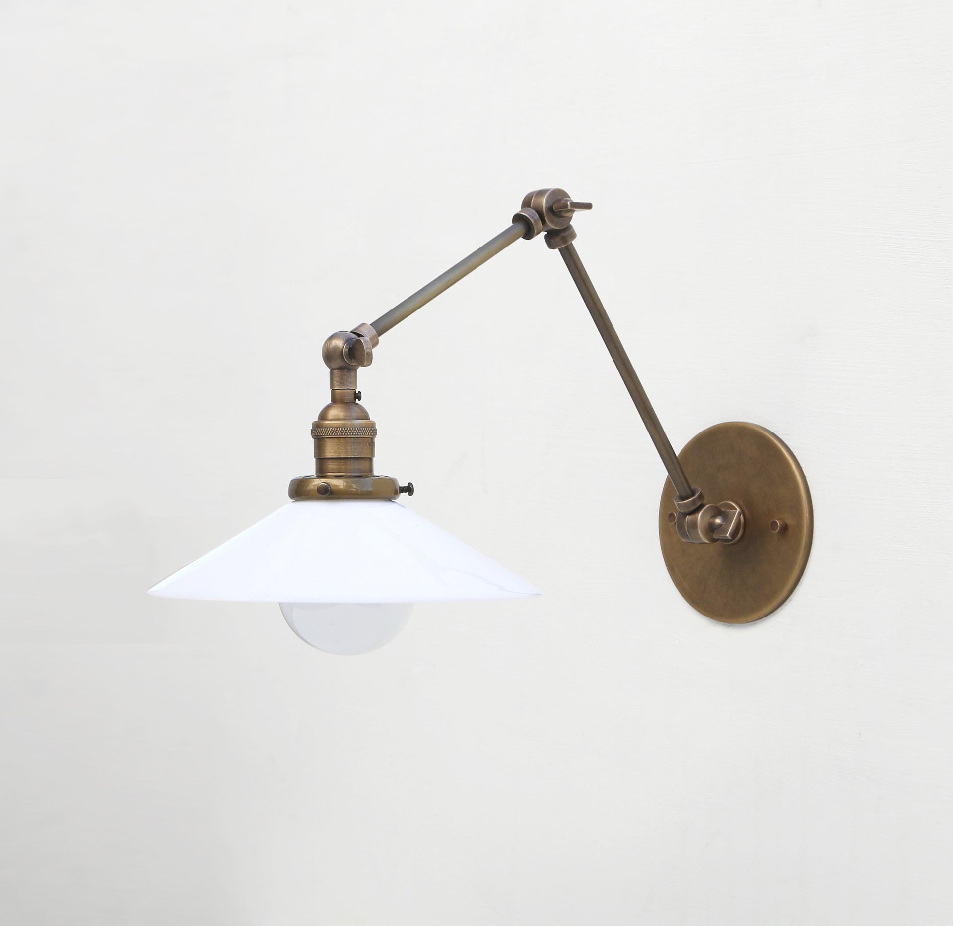 Brass Adjustable Wall Sconce light, Solid Brass Swivel Wall Sconce light, UL Listed, No.0217
