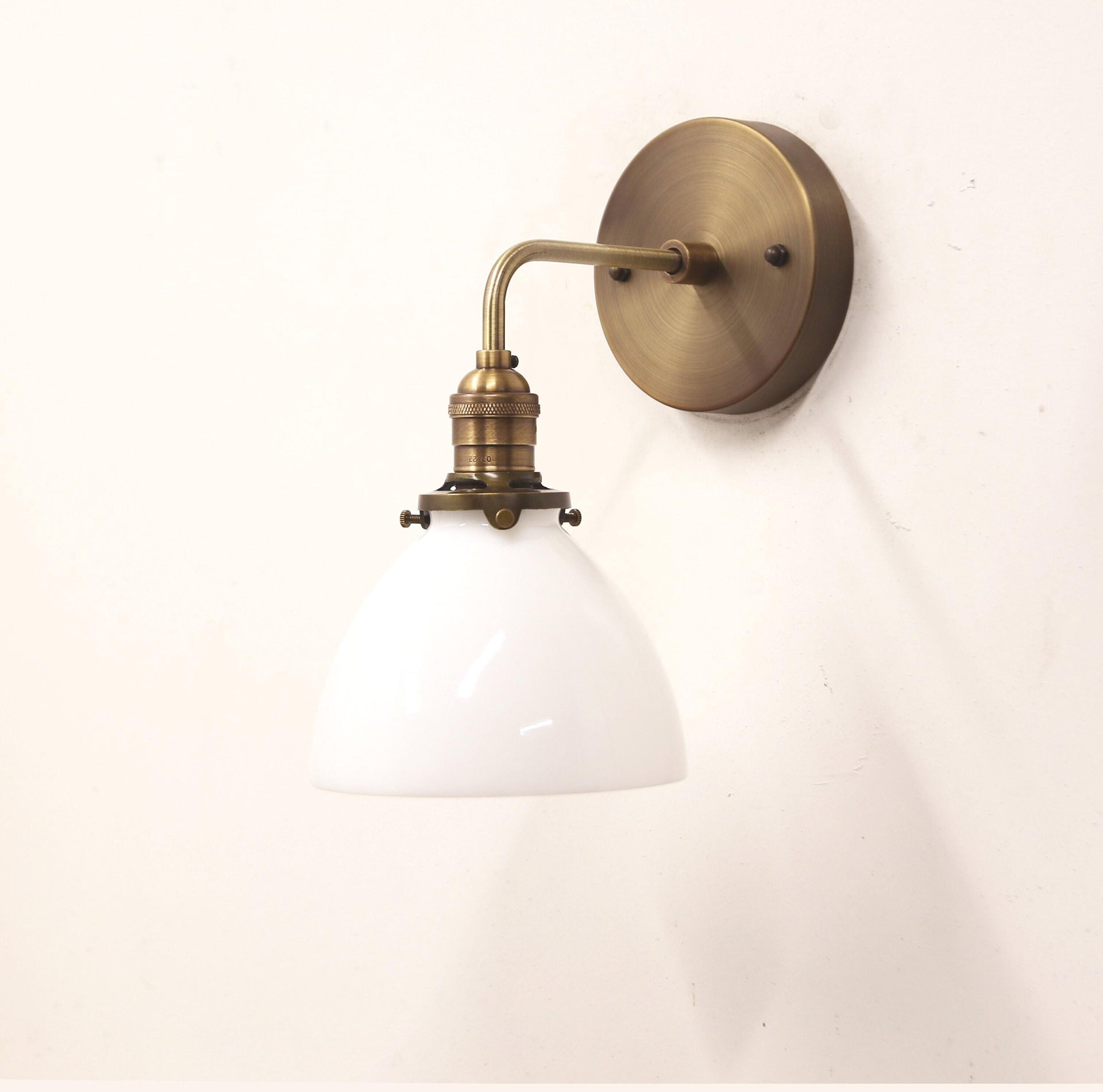 Industrial Style Wall Sconce, Wall sconce light with hand blown shade, Wall sconce, Wall sconce light, UL listed, No.0240