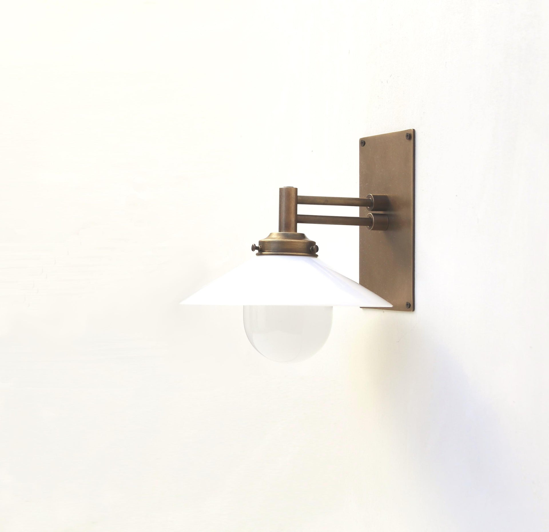 Brass Wall Sconce  light with glass shade,   Industrial style brass wall sconce light, UL Listed, No LM2, No.0255