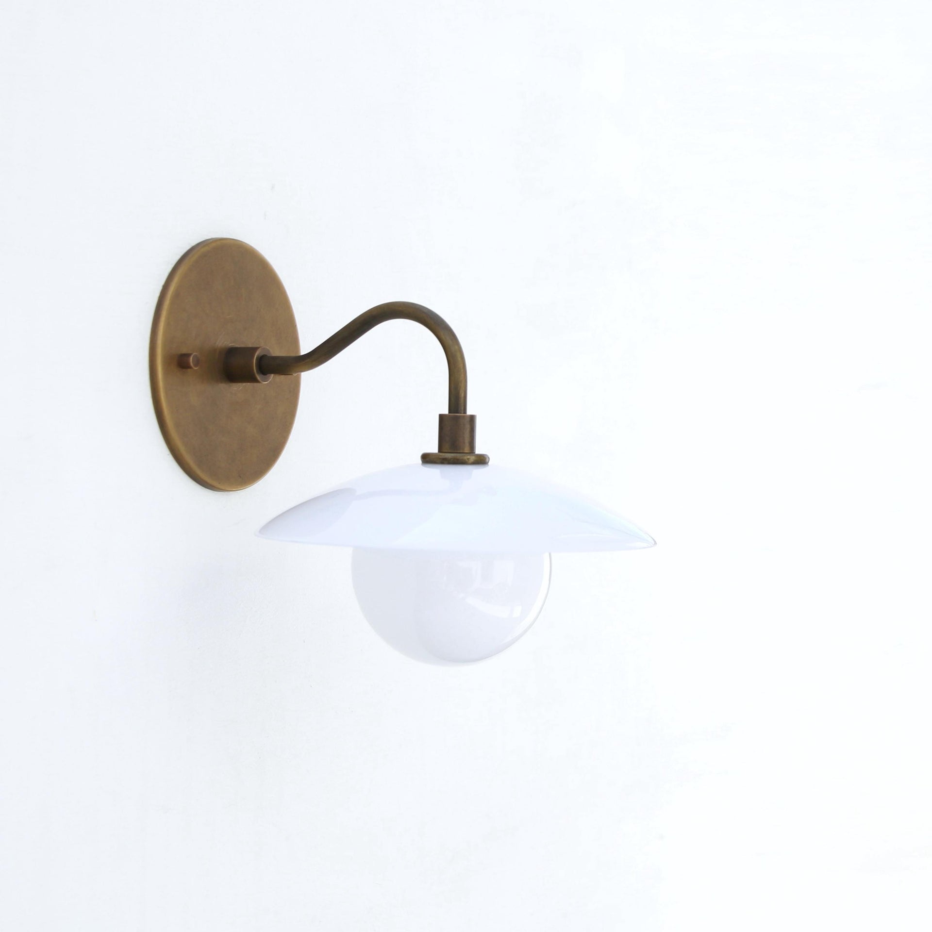 Brass Wall Sconce - Brass light with brass shade - Minimal Sconce Light, PPQ-4, UL Listed No.0197