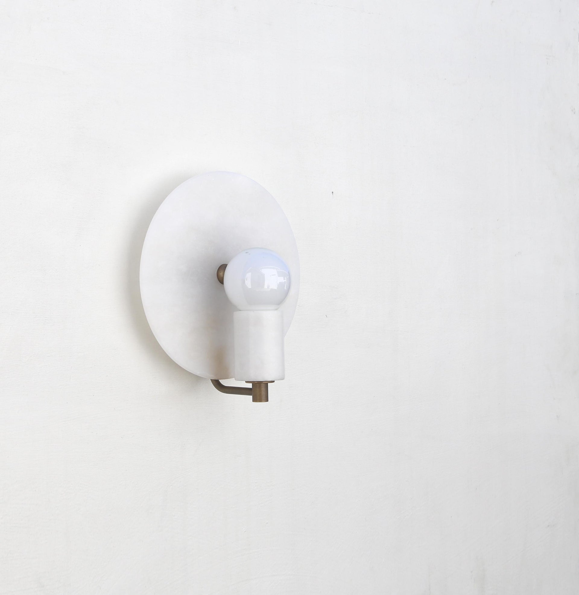 Brass Wall Sconce light - Wall Sconce Light - Brass Wall Sconce with Alabaster Shade, UL listed No.0201