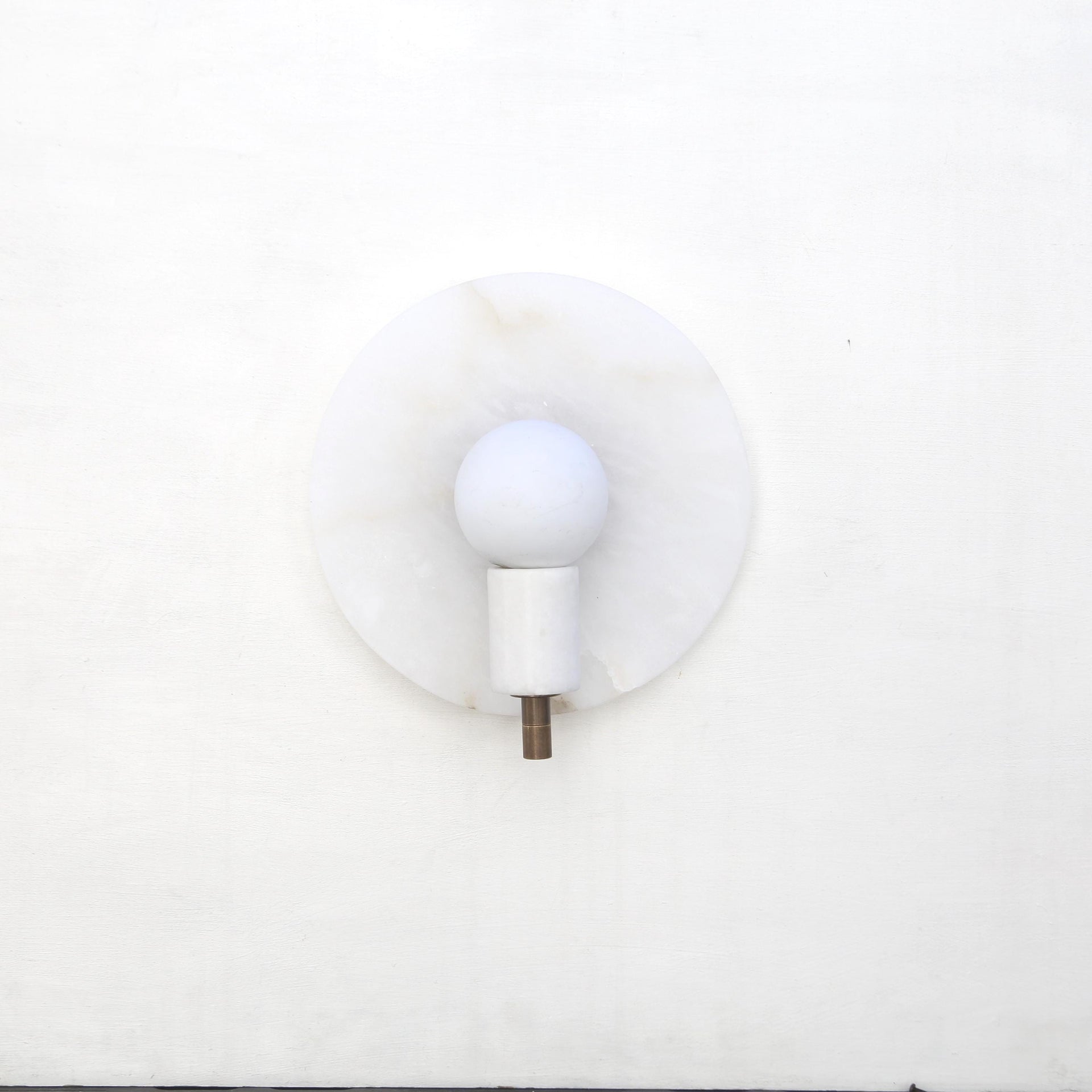 Brass Wall Sconce light - Wall Sconce Light - Brass Wall Sconce with Alabaster Shade, UL listed No.0202
