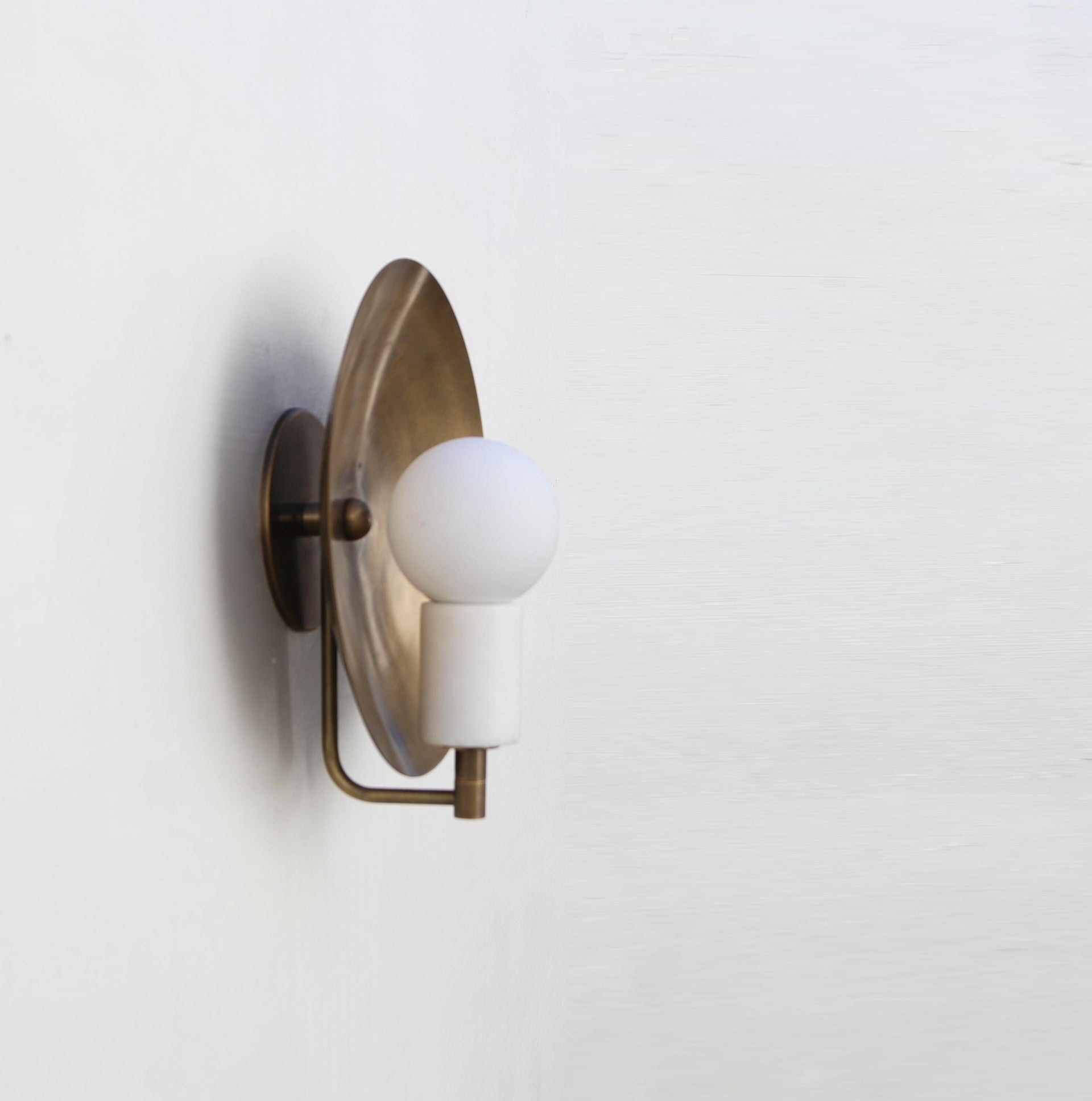 Brass Wall Sconce light - Wall Sconce Light - Brass Wall Sconce with brass Shade, UL listed No.0210