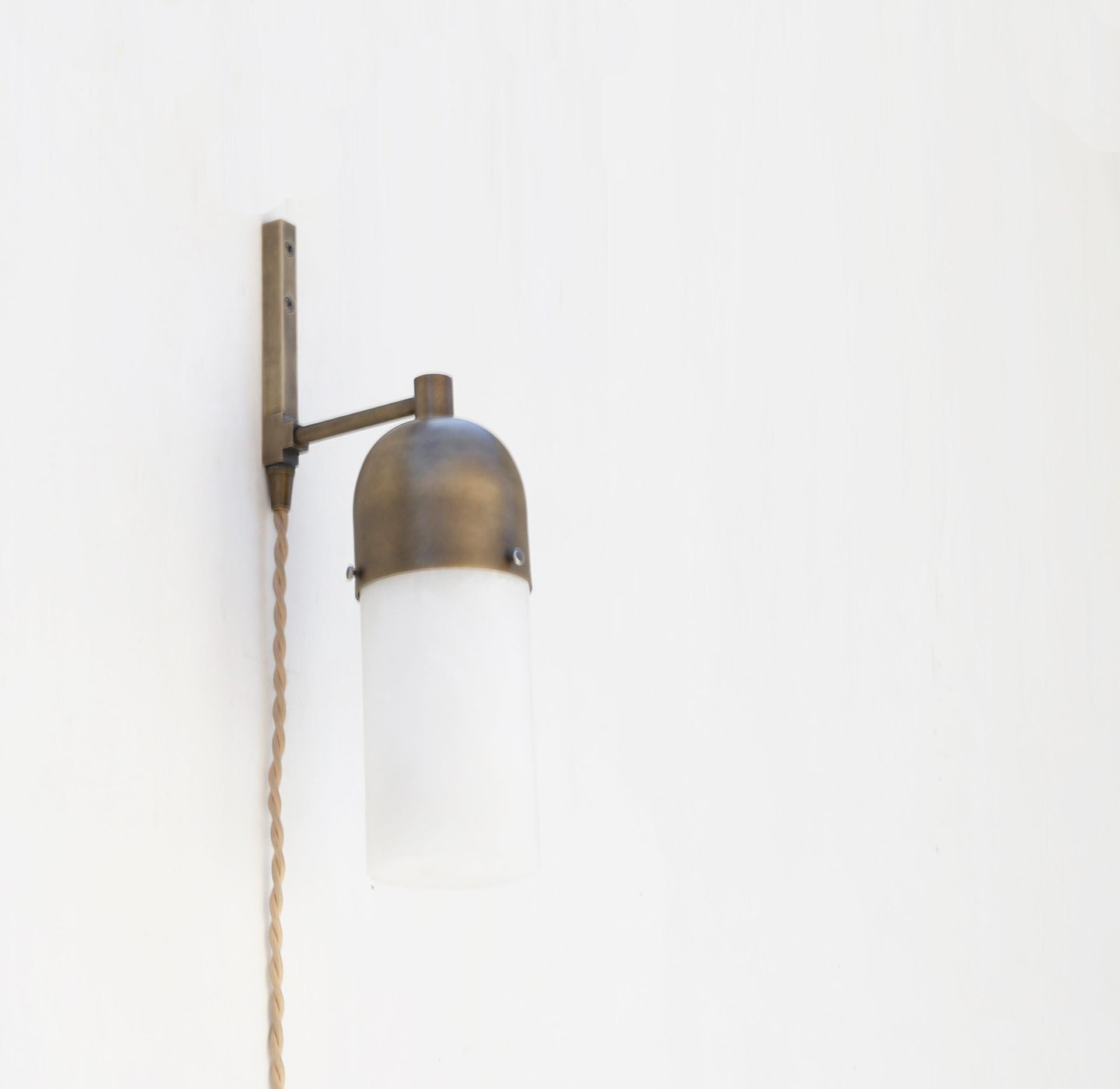 Plug-in wall sconce Light, Wall Sconce Light with alabaster shade No.0261