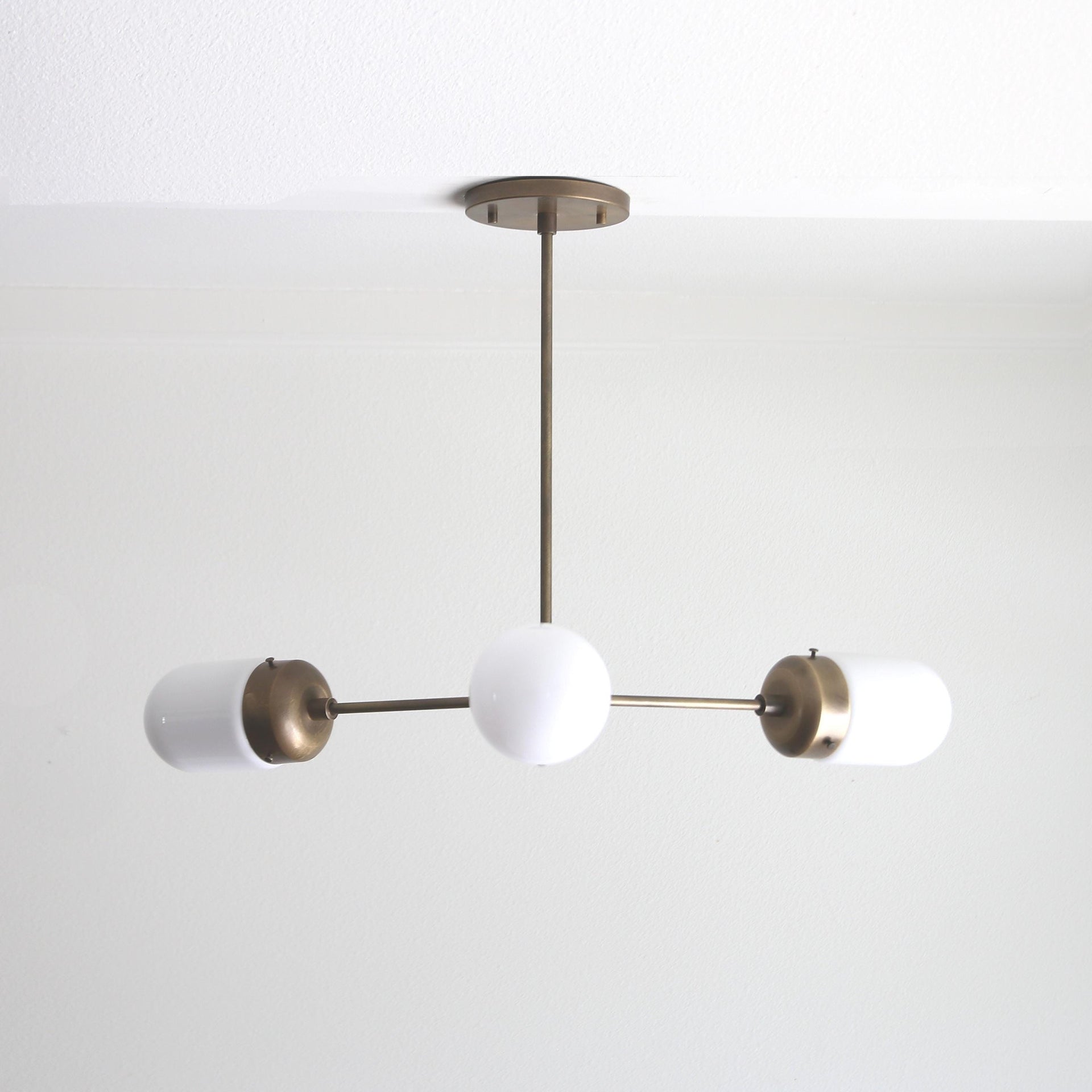 Chandelier,  Brass Chandelier, Modern Brass Chandelier with Glass Shade. UL Listed NO. 3-ball-CH, No.0288