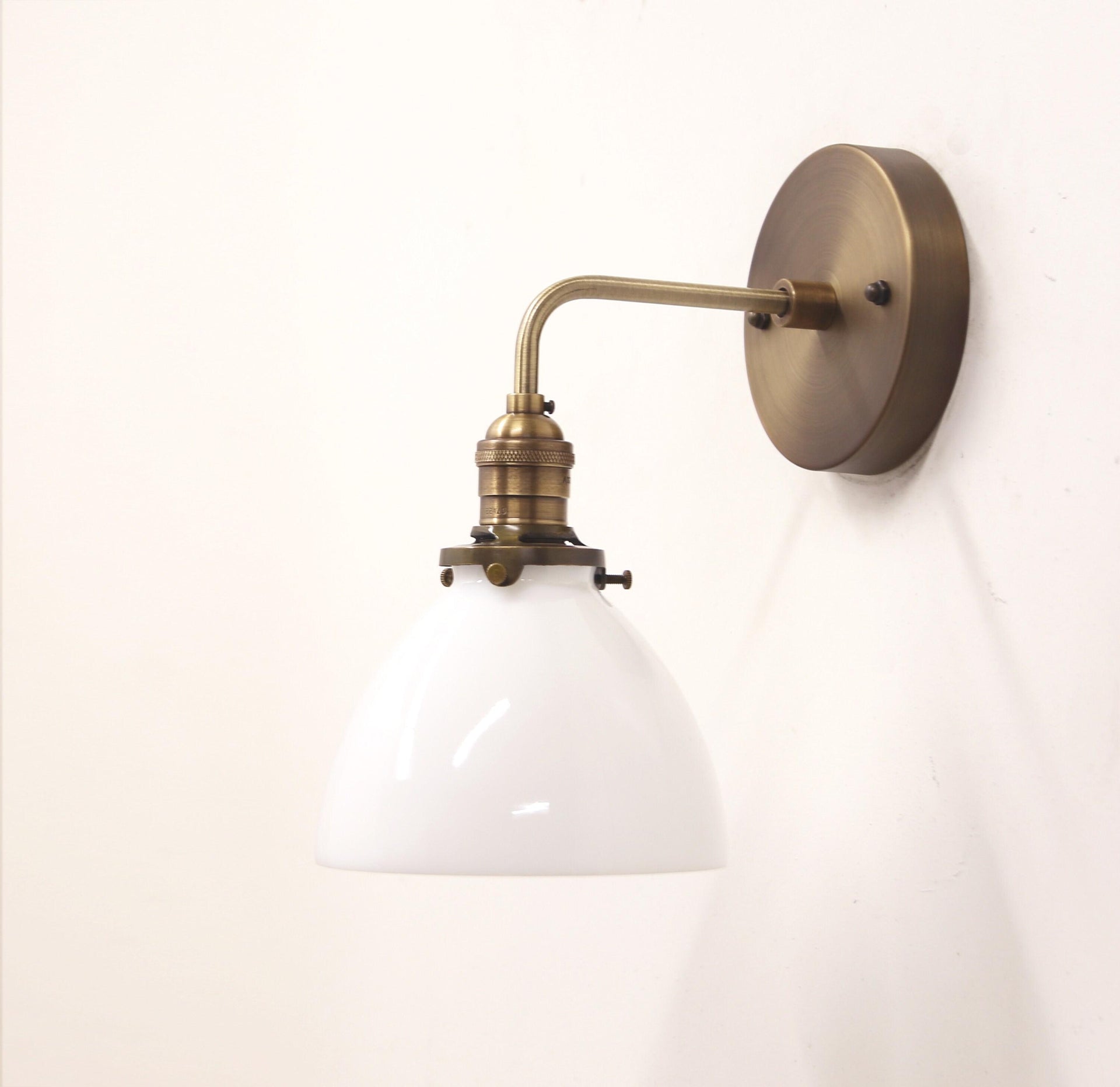 Industrial Style Wall Sconce, Wall sconce light with hand blown shade, Wall sconce, Wall sconce light, UL listed, No.0240