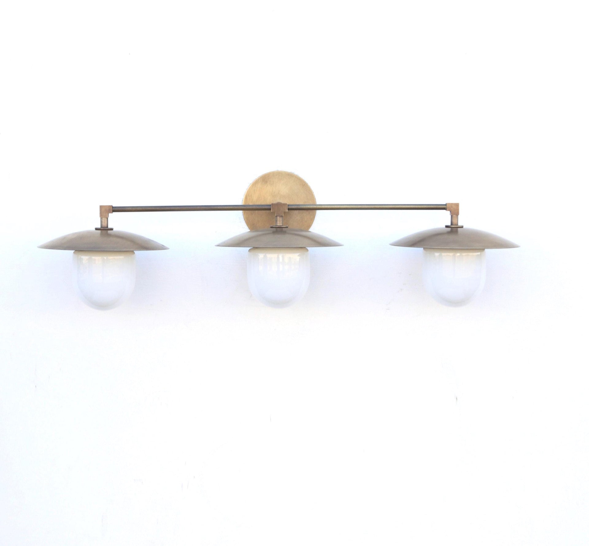 Solid Brass Wall Sconce light with brass shade-Minimal Sconce Light - UL Listed, LM2 No.0368