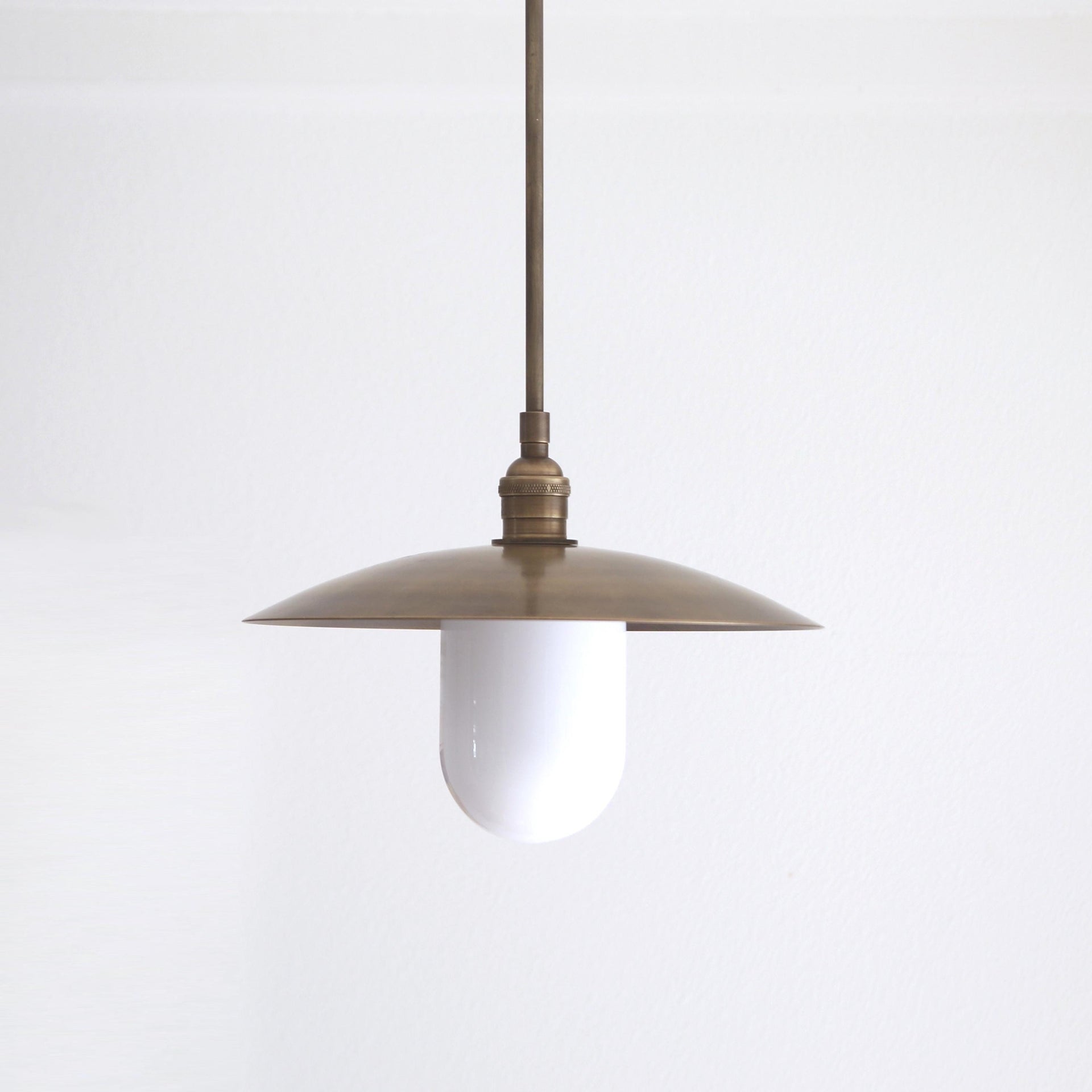 Brass Pendant light -  Kitchen Island light with 12" arm, UL Listed, No.0331
