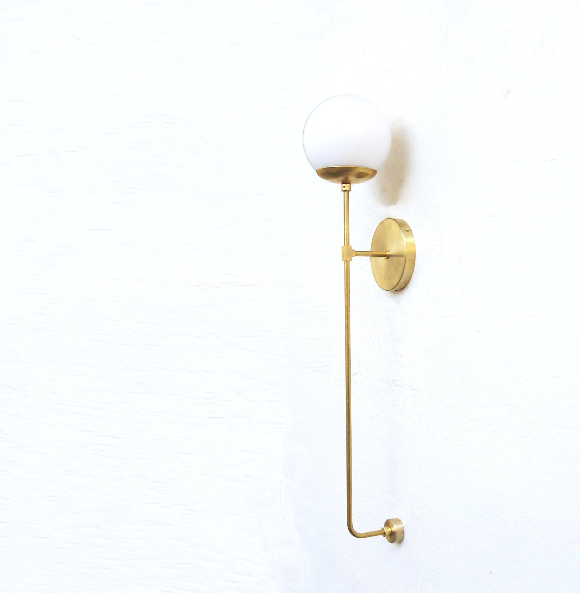 Wall Sconce  Light, Mid Century Brass Wall Sconce  light,  UL Listed. No.0458