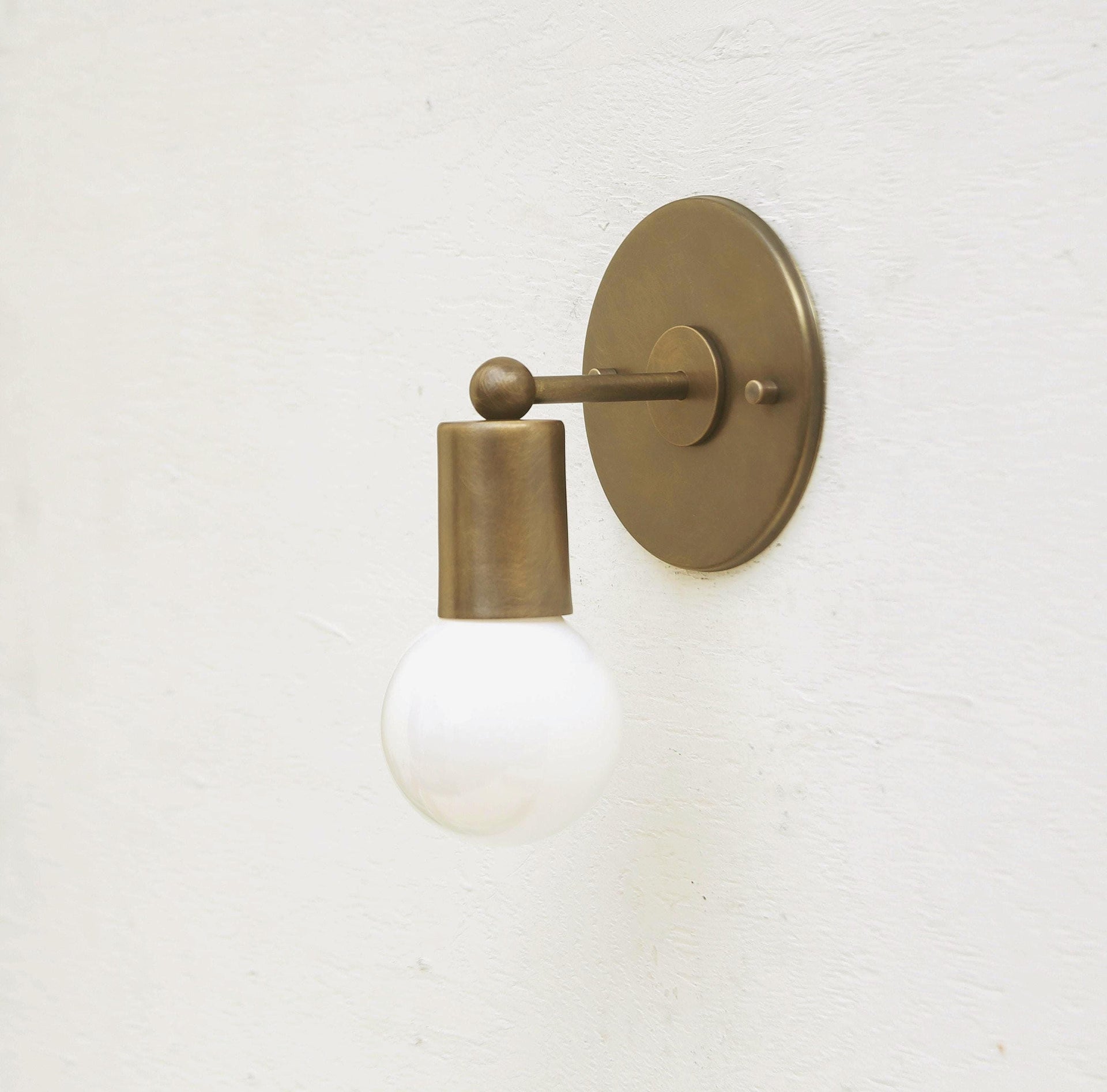 Minimal Brass Sconce Light, Brass Wall Sconce light , Modern brass light, Mid Century brass wall sconce light, UL Listed No.0122