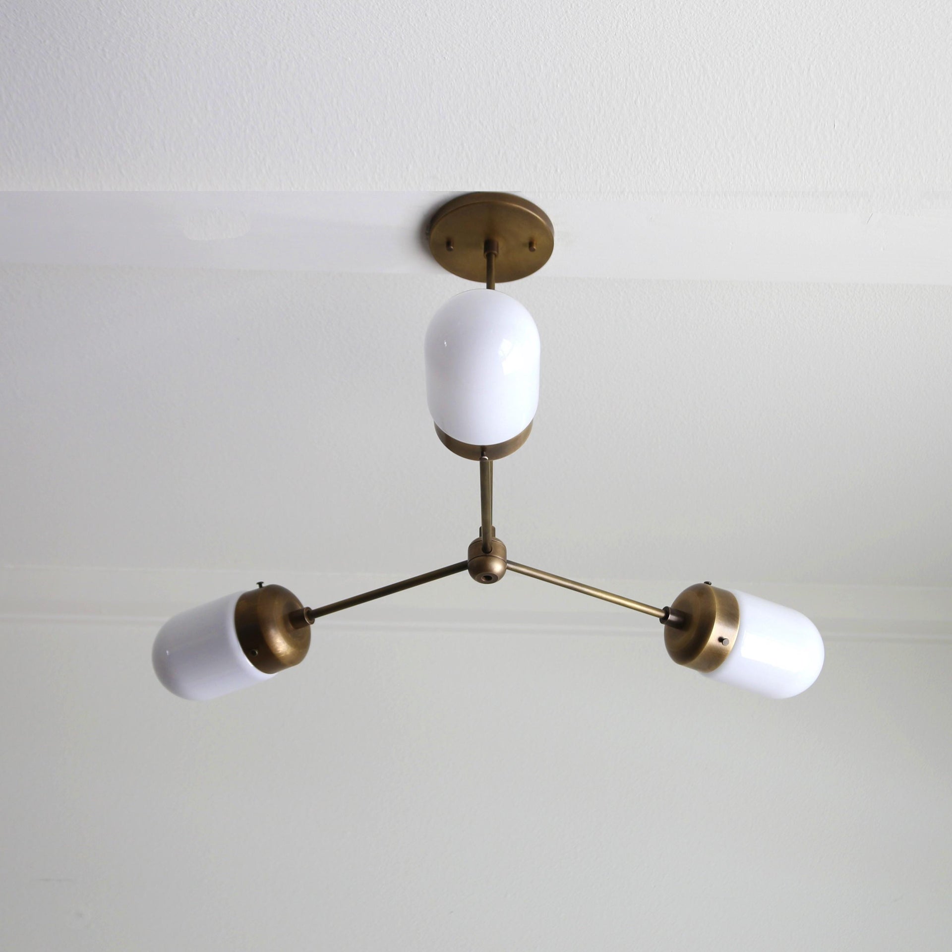 Chandelier,  Brass Chandelier, Modern Brass Chandelier with Glass Shade. UL Listed NO. 3-ball-CH, No.0288