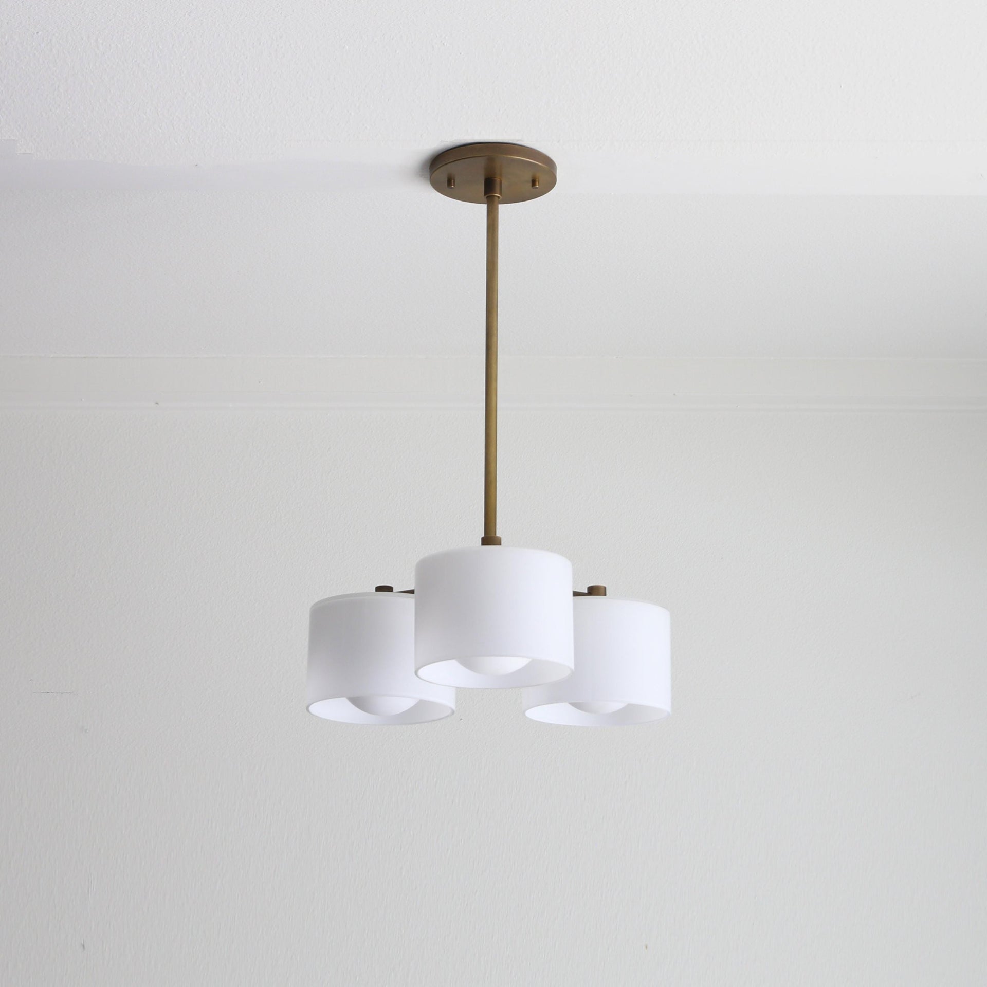 Brass Chandelier, Modern brass light, Ceiling Light, 3-Arm Chandelier UL Listed, No.0872