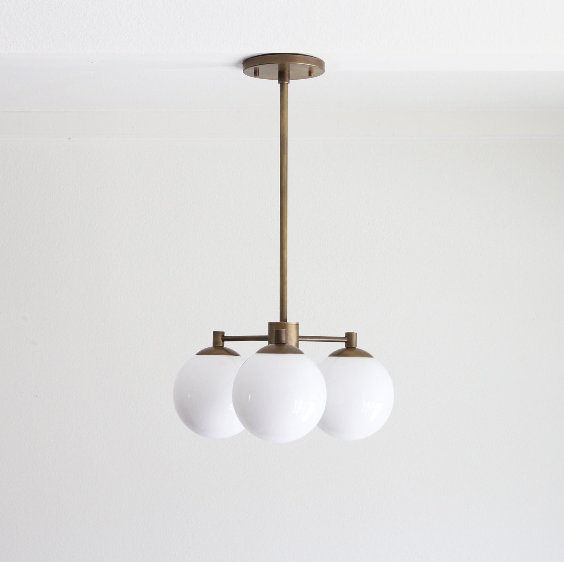 Brass Chandelier, Modern brass light, Ceiling Light, 3-Arm Chandelier, UL Listed, No.0871