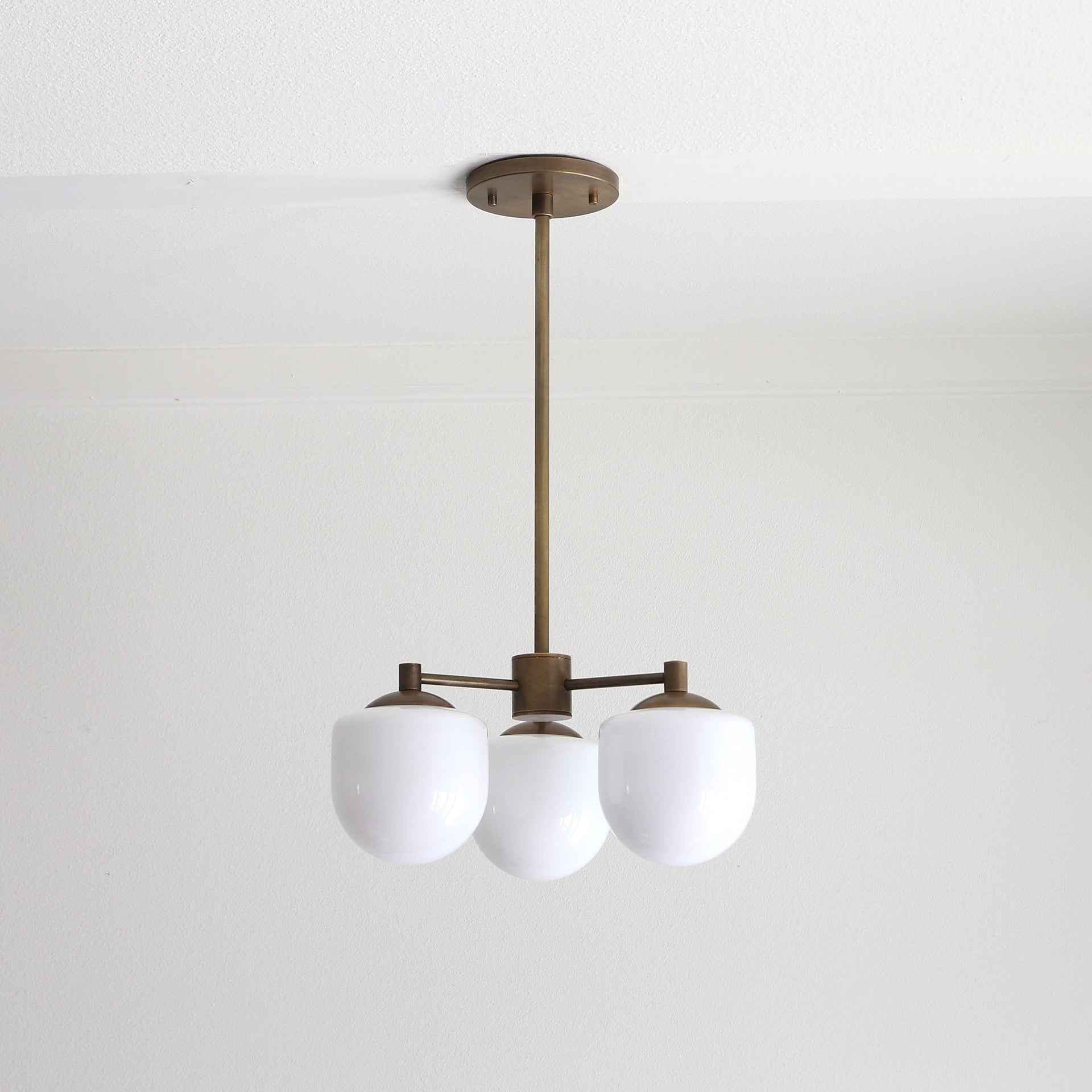 Brass Chandelier, Modern brass light, Ceiling Light, 3-Arm Chandelier, UL Listed No.0870