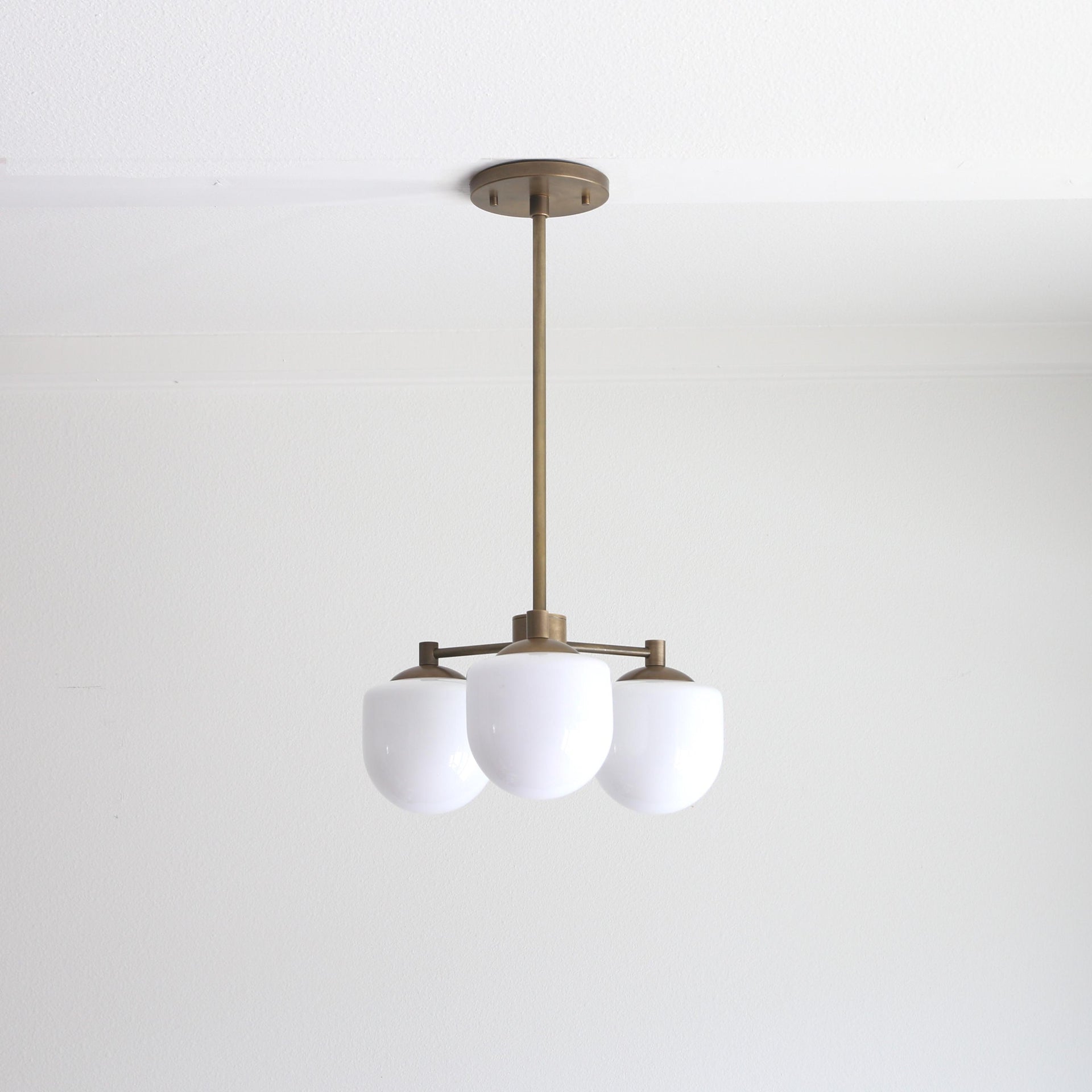 Brass Chandelier, Modern brass light, Ceiling Light, 3-Arm Chandelier, UL Listed No.0870