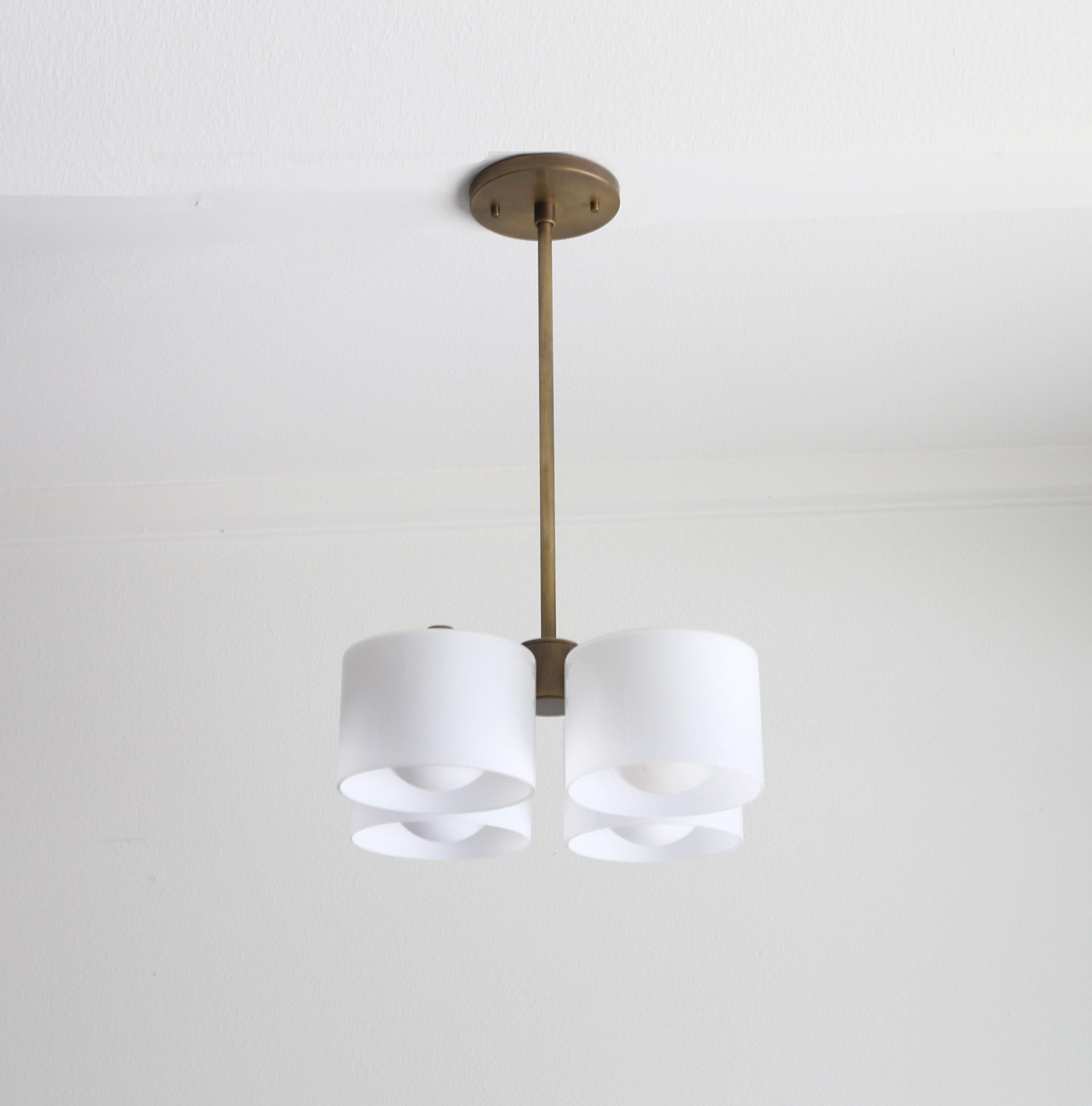 Chandelier,  Brass Chandelier, Modern Brass Chandelier with  Glass Shade. UL Listed, No.0344