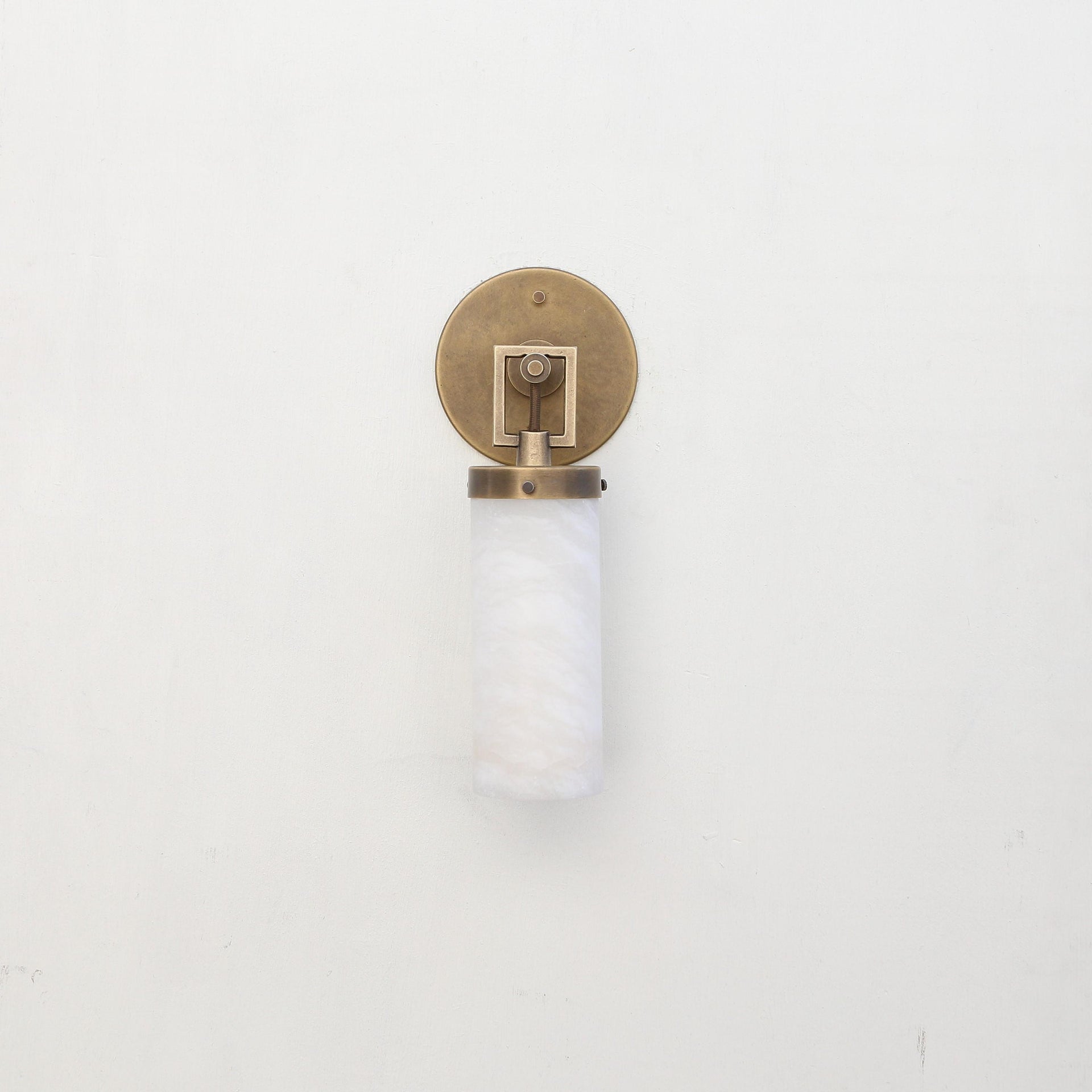 Brass Wall Sconce light with alabaster shade, Modern brass light, Wall sconce light, Minimal Sconce Light, UL listed No.0823