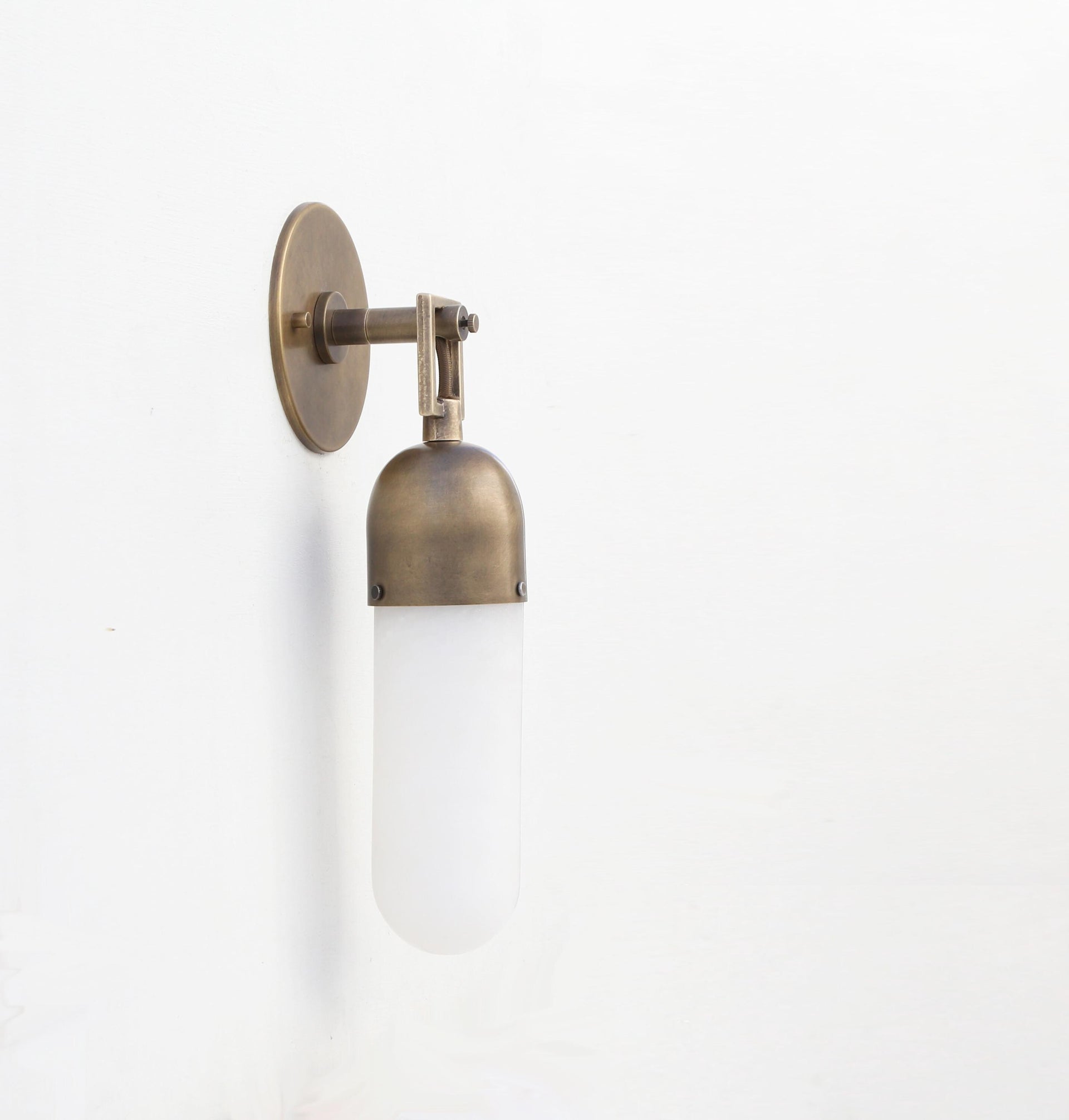 Brass Wall Sconce light with alabaster shade, Modern brass light, Wall sconce light, Minimal Sconce Light, UL Listed No.0856