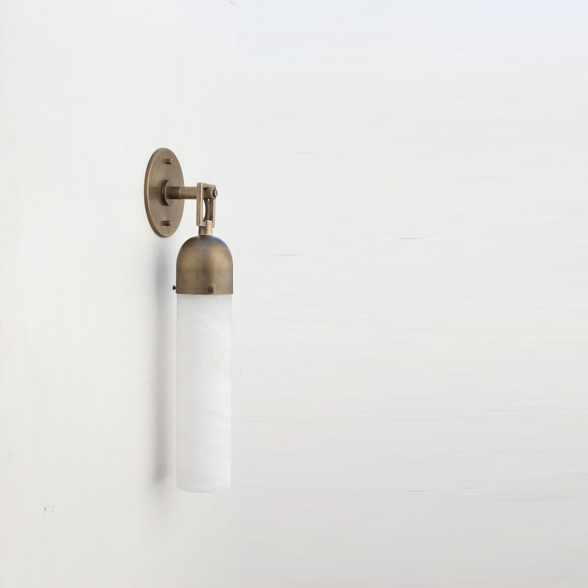 Brass Wall Sconce light - Vanity light - Brass Wall Sconce Light - Brass Wall Sconce with Alabaster Shade, UL Listed No.0359