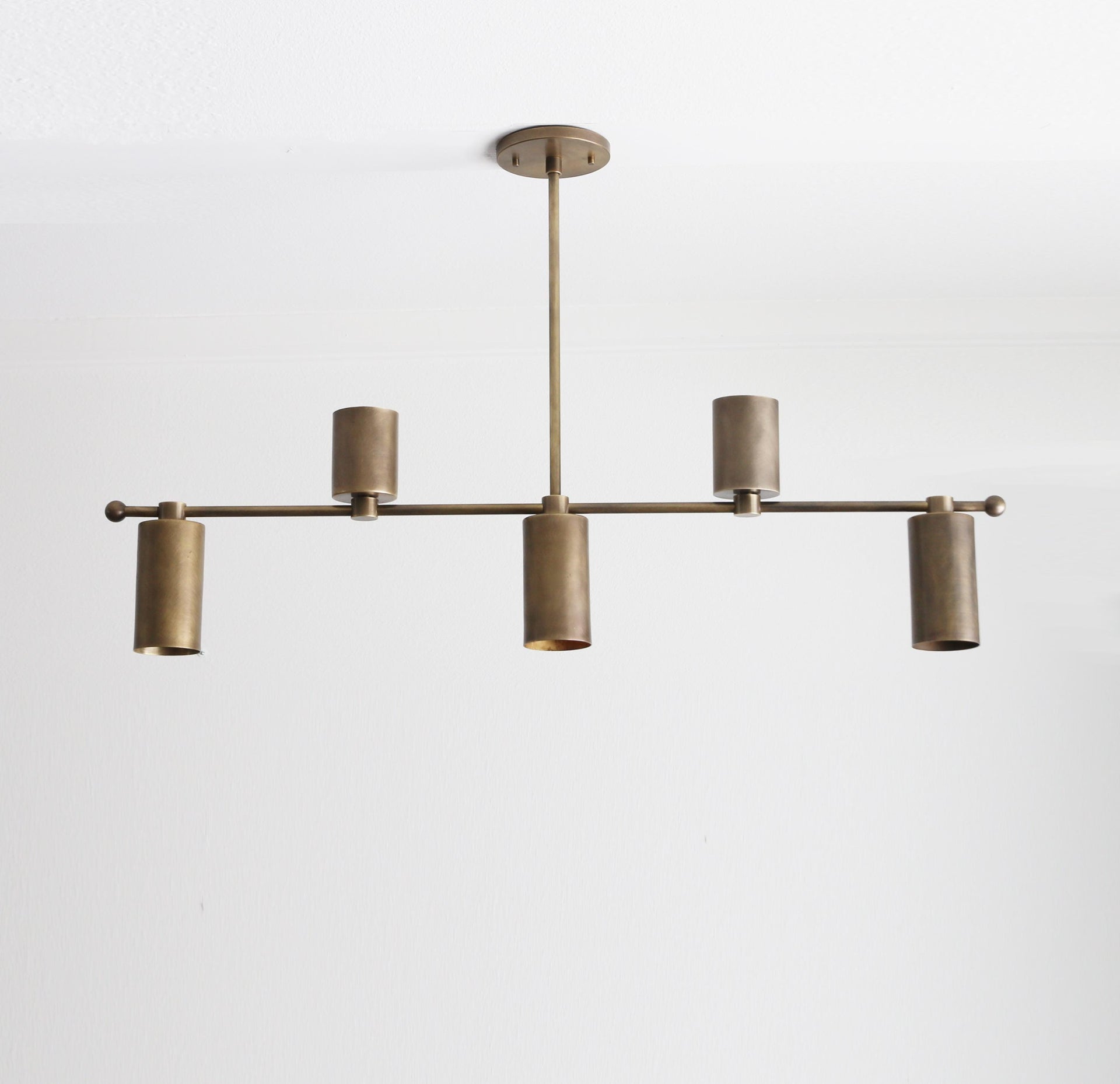 Industrial Style Chandelier, Brass Chandelier, Modern Brass Chandelier with Brass Shade, UL Listed No.0364